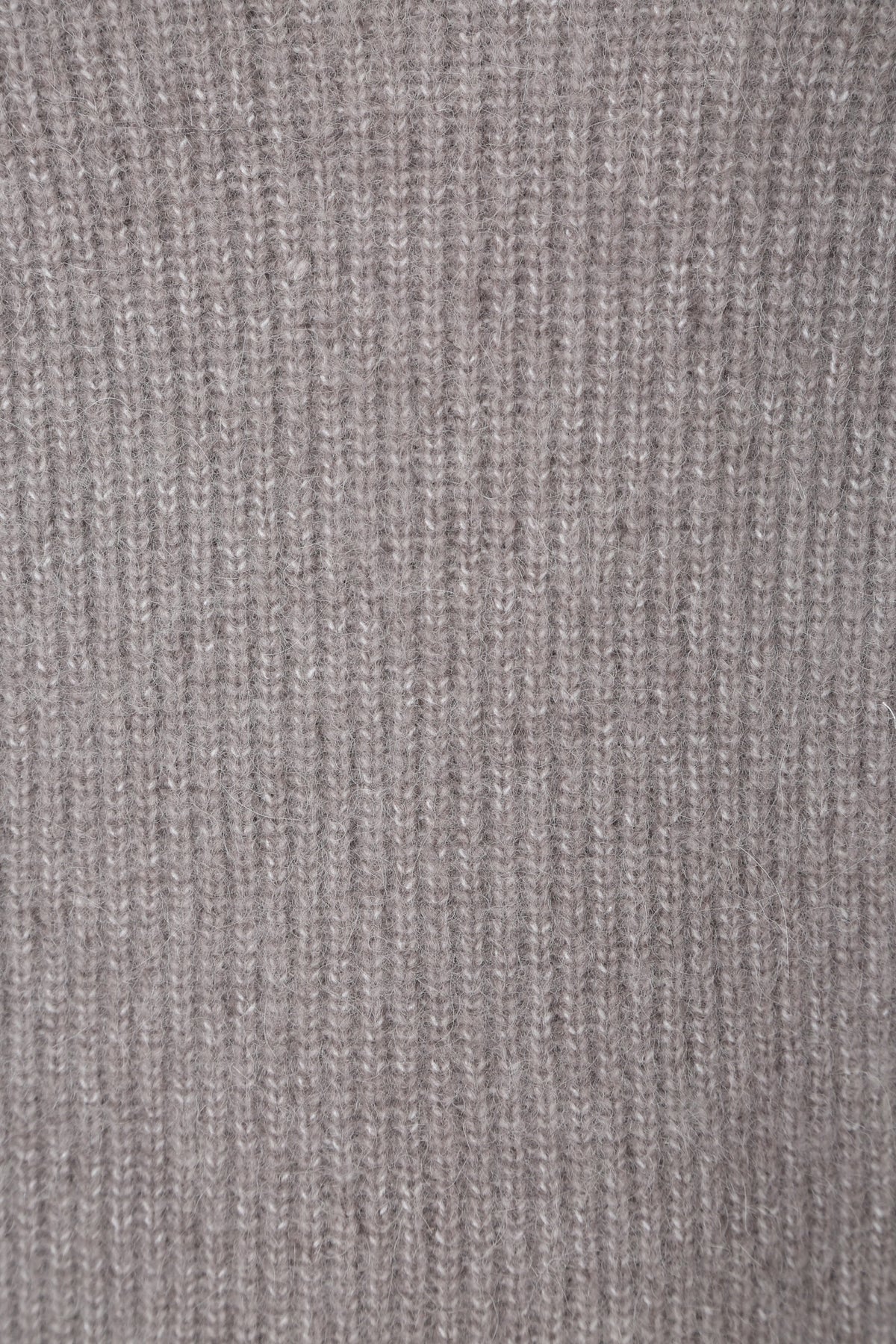 Alpaca Wool Zip Up in Driftwood - detail #colour_Driftwood