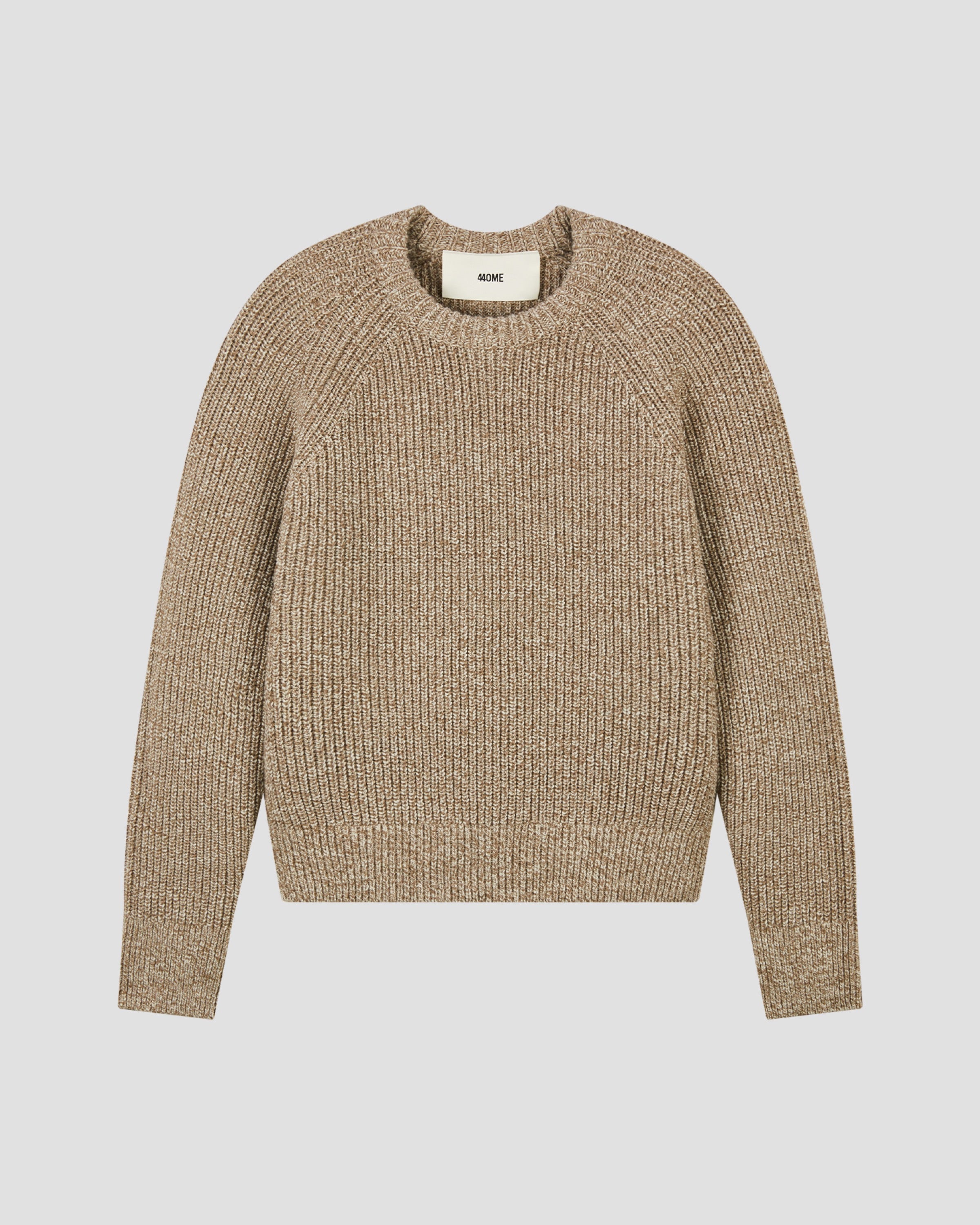 COTTON WOOL RIB CREWNECK