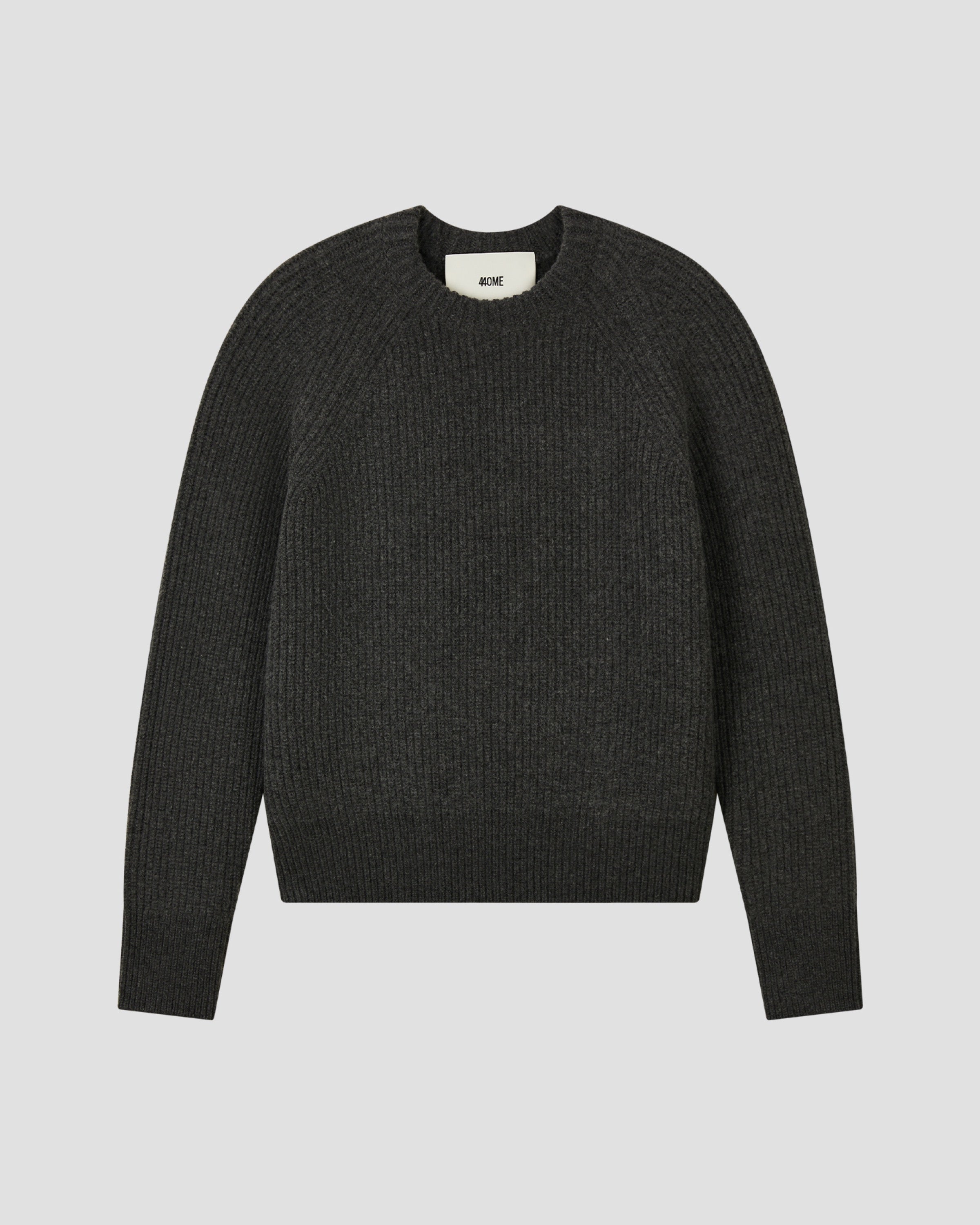 COTTON WOOL RIB CREWNECK