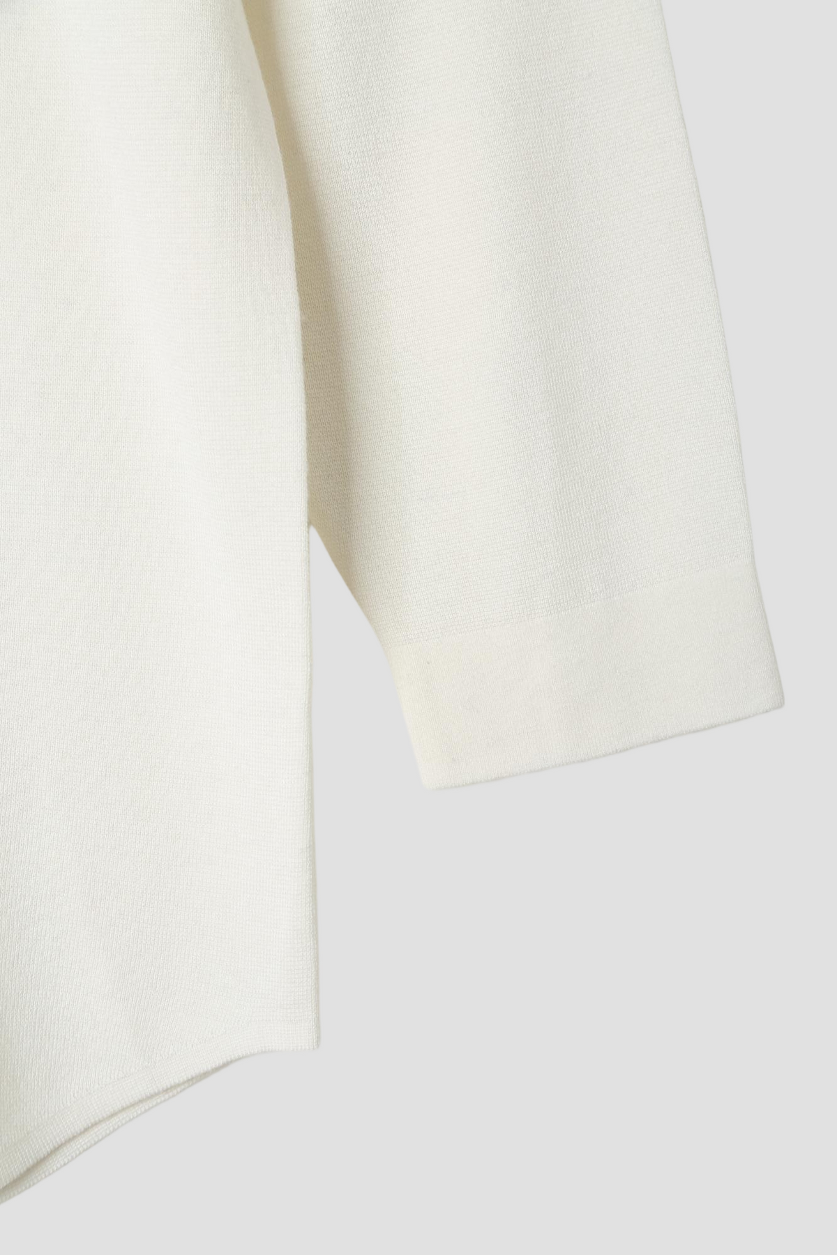 CASHMERE SILK OVERSIZED KNIT SHIRT in Silence - detail #colour_Silence