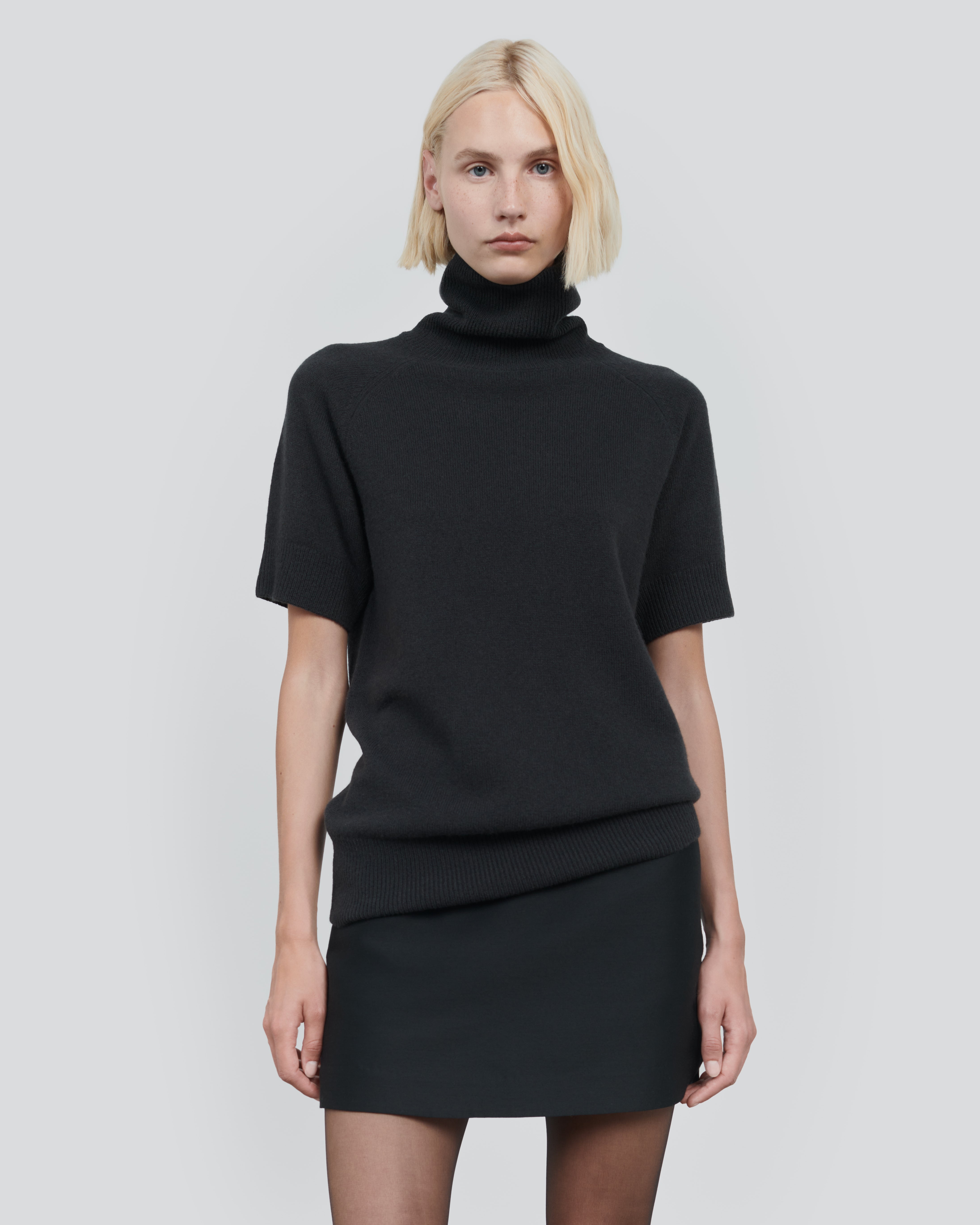 WOOL SILK MINI SKIRT