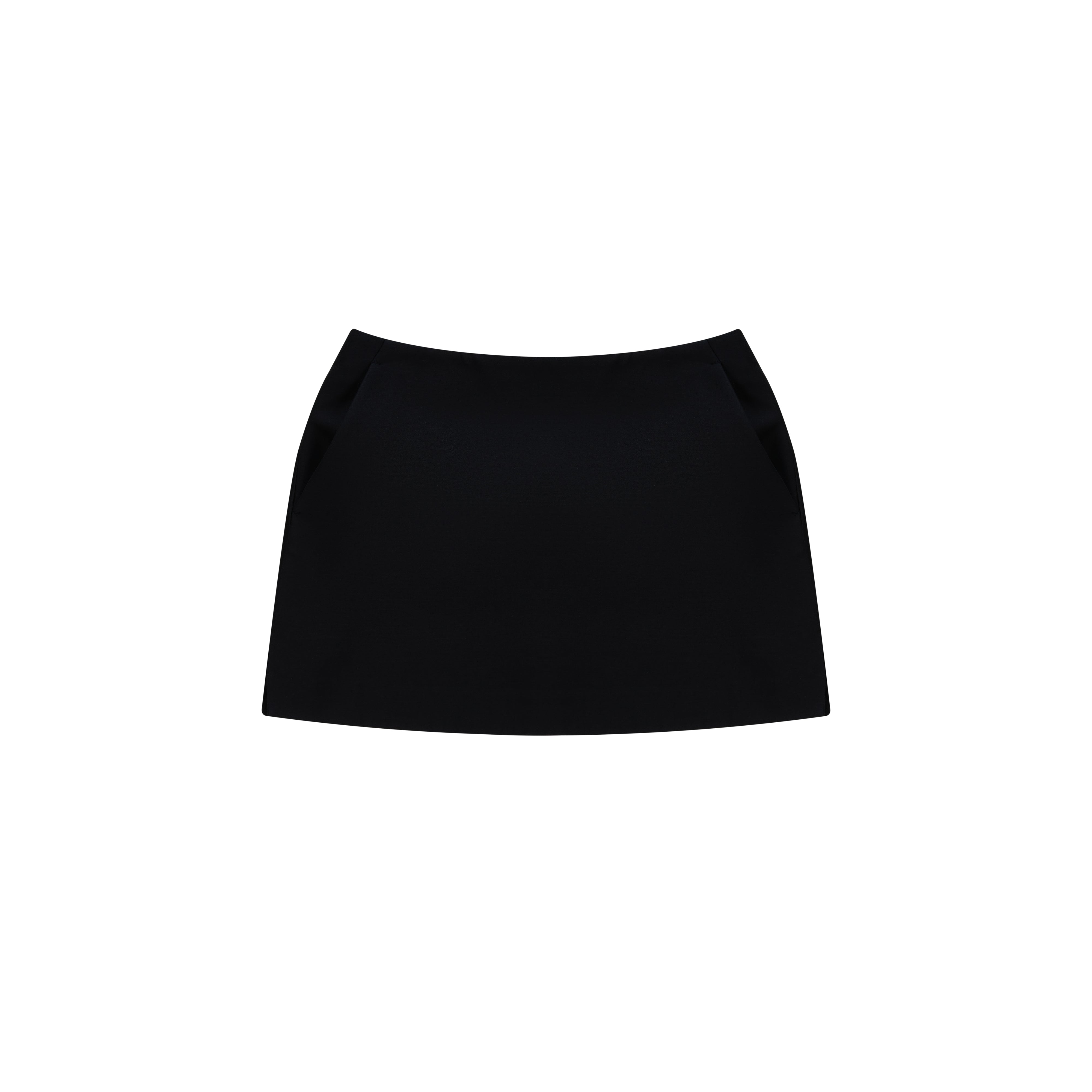 WOOL SILK MINI SKIRT