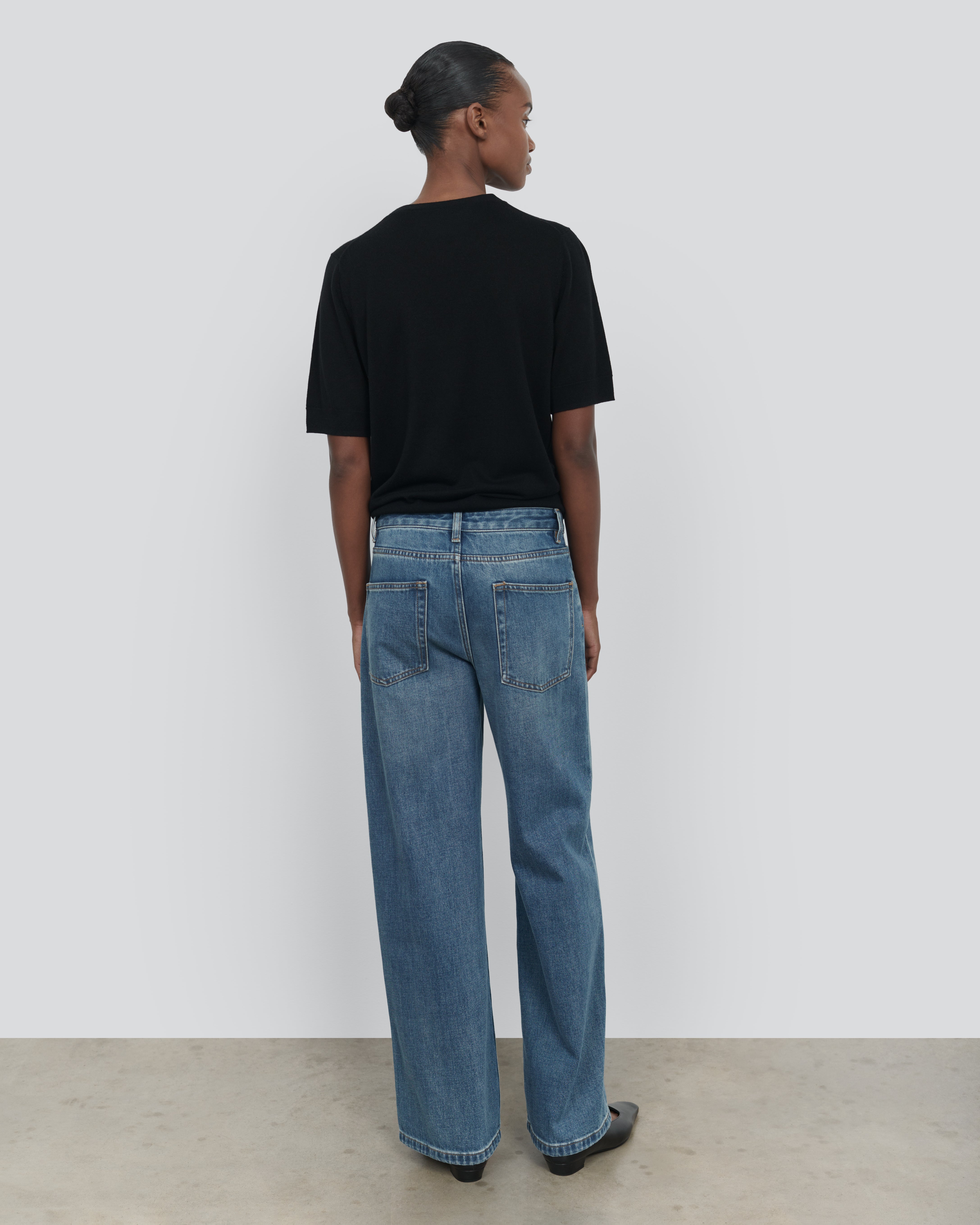 WOOL SILK SHORT SLEEVE CREW
