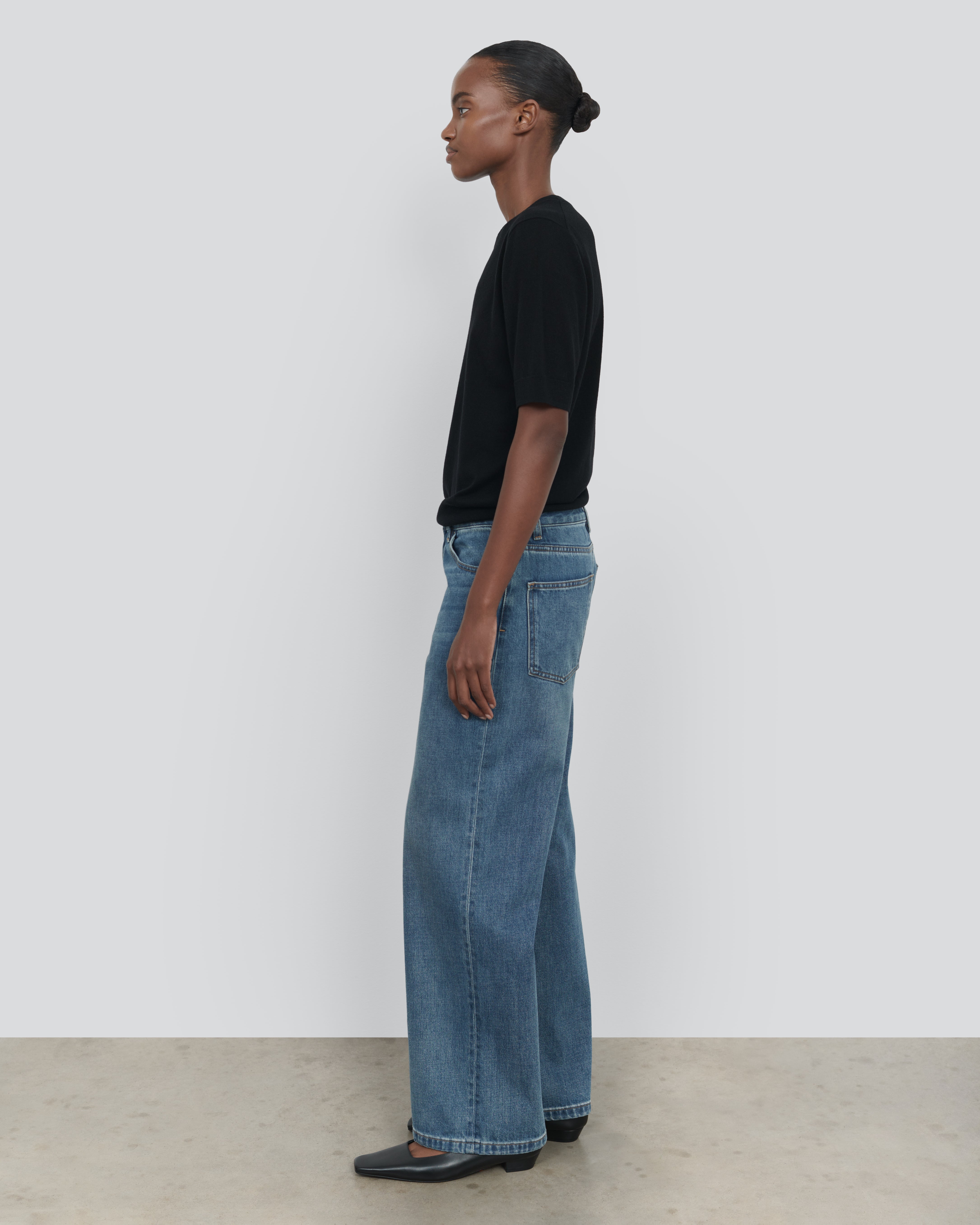 WOOL SILK SHORT SLEEVE CREW
