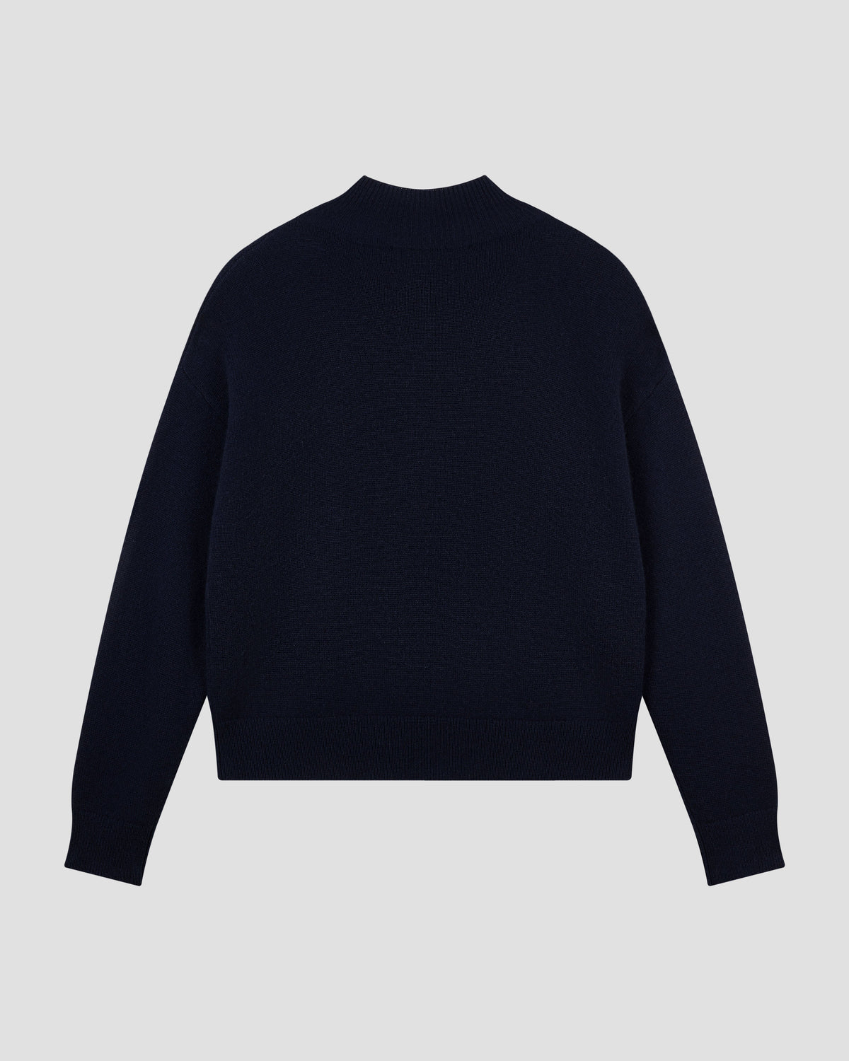 Cashmere Boxy Mock Neck Sweater - Relaxed Fit Luxury Knit | 440ME