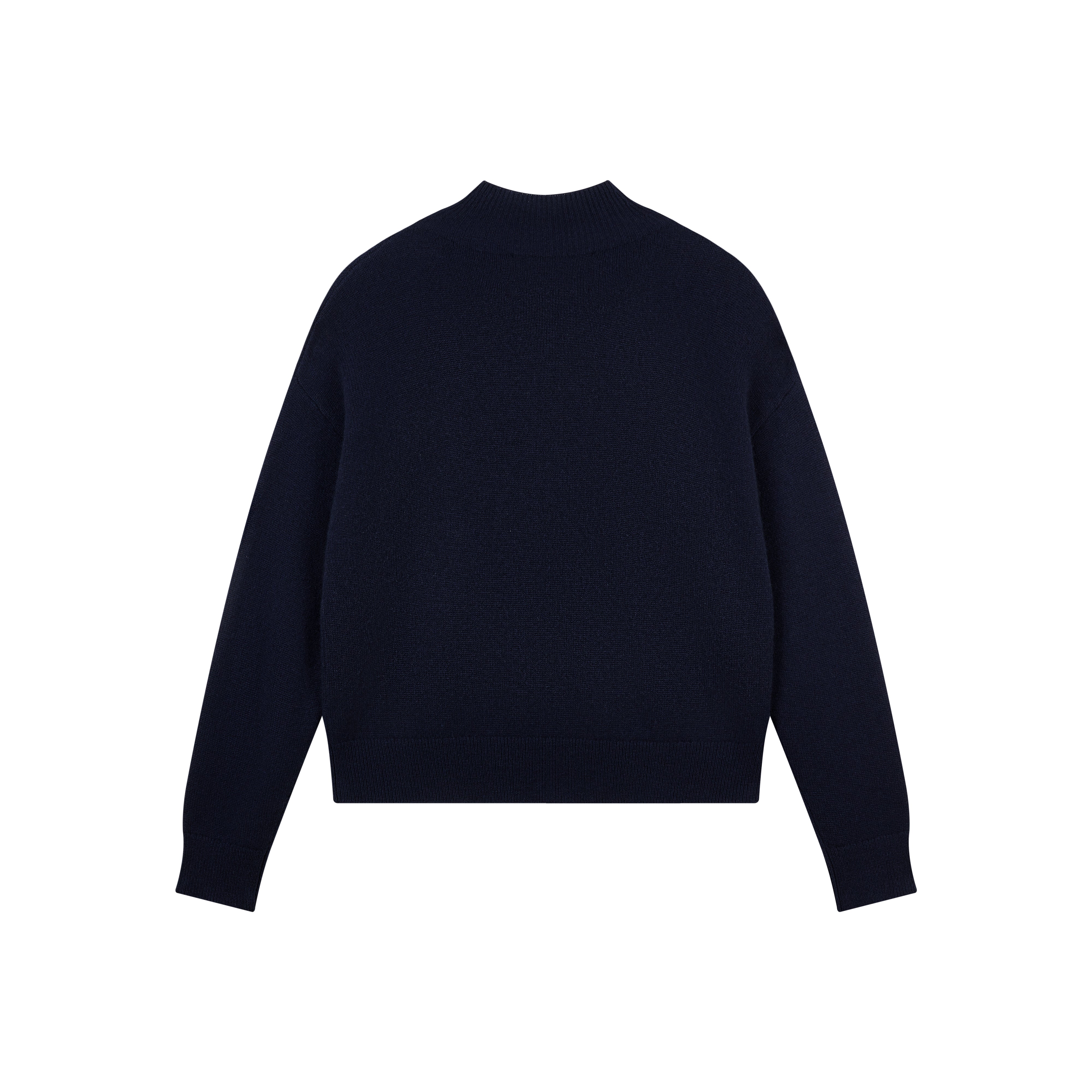 CASHMERE BOXY MOCK NECK