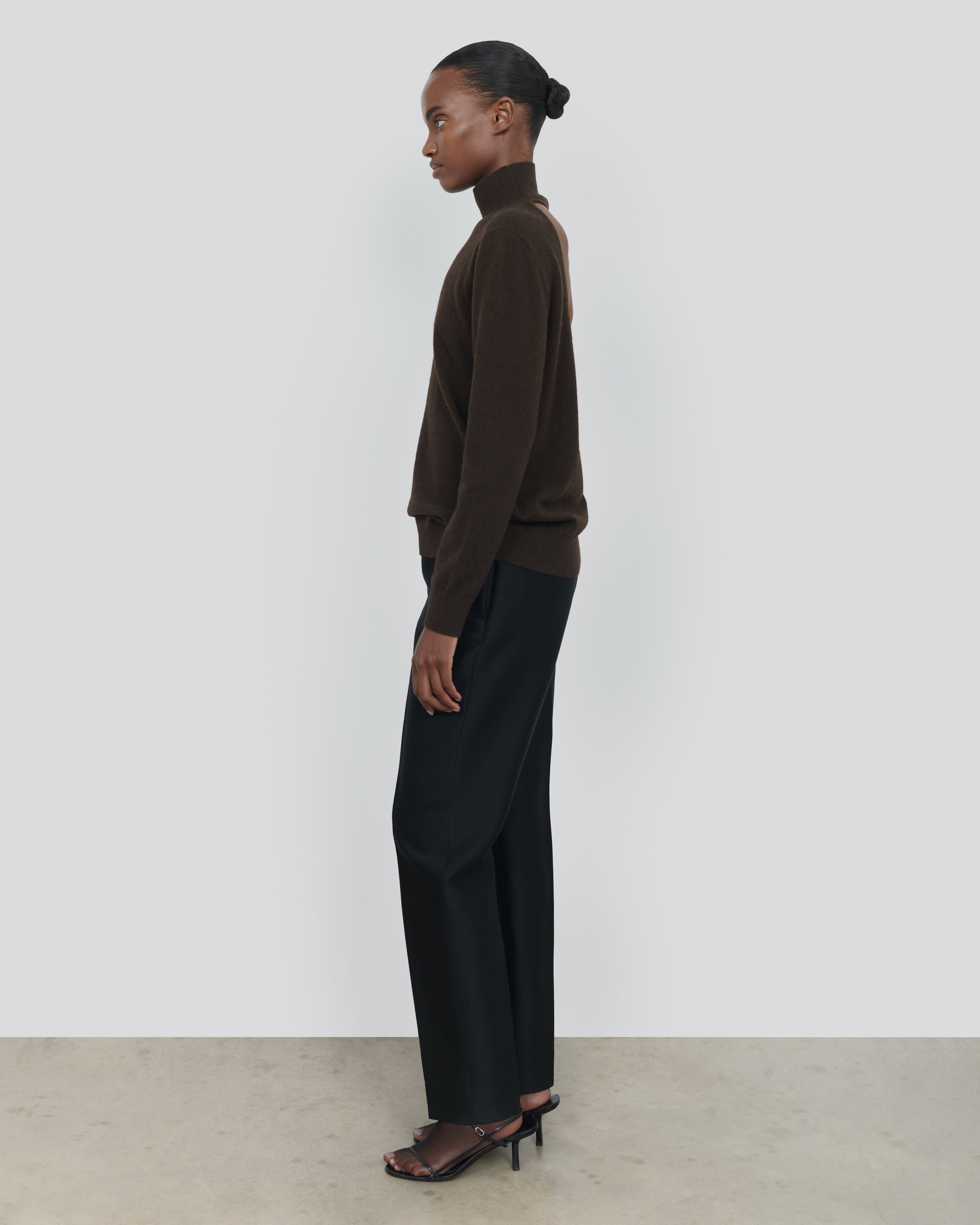 YAK OPEN BACK MOCK NECK