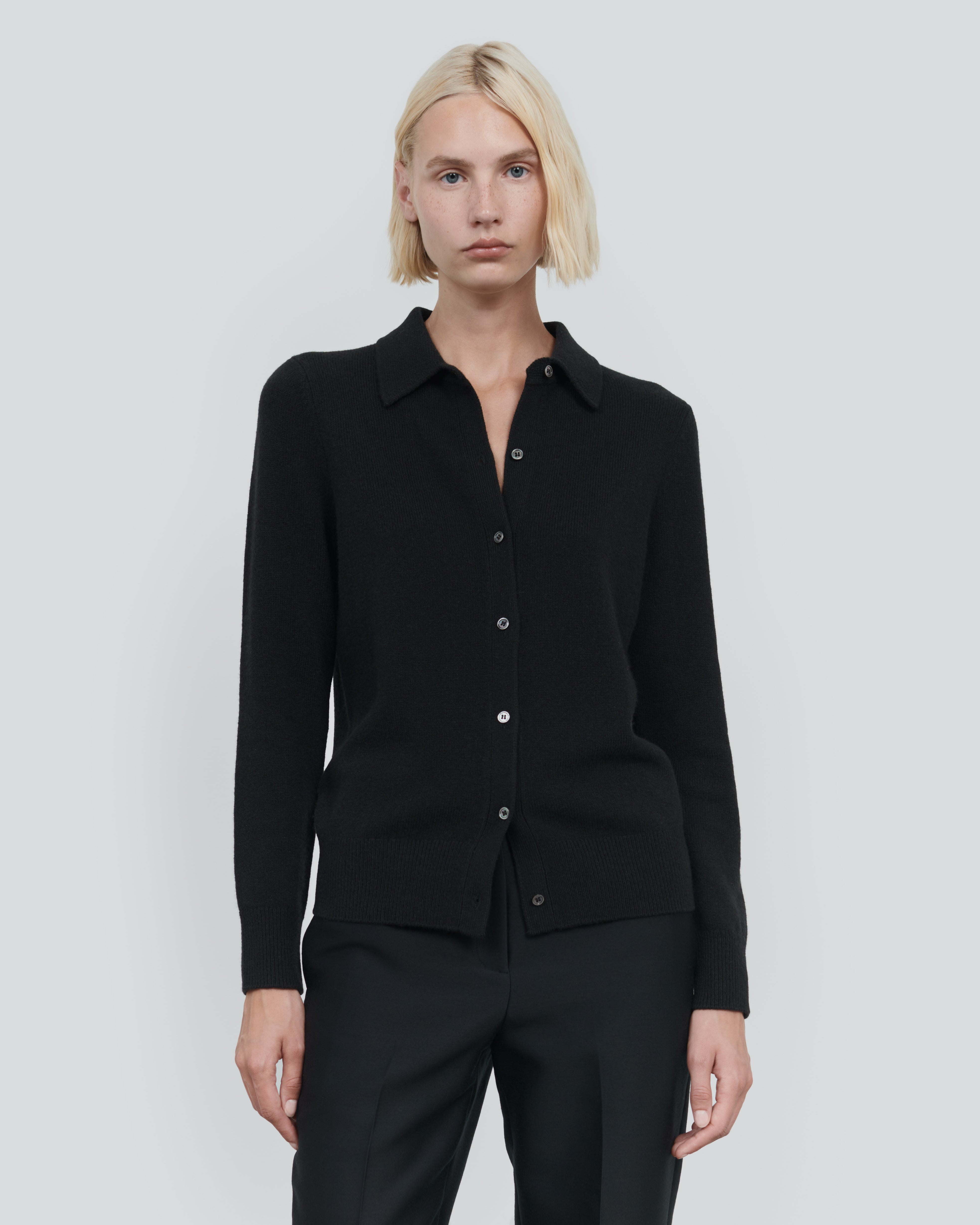 WOOL LONG SLEEVE BUTTON DOWN