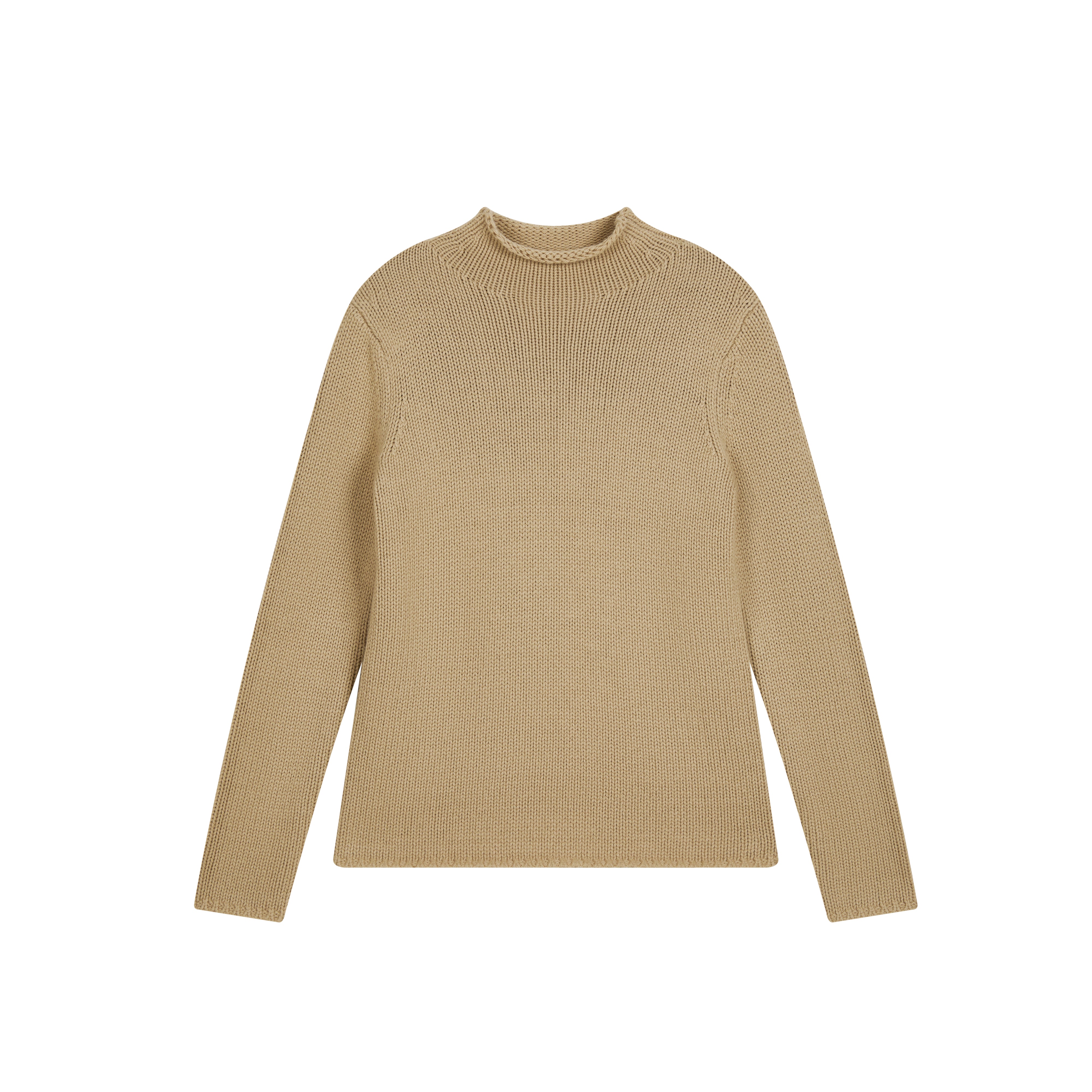 COTTON WOOL MOCK NECK