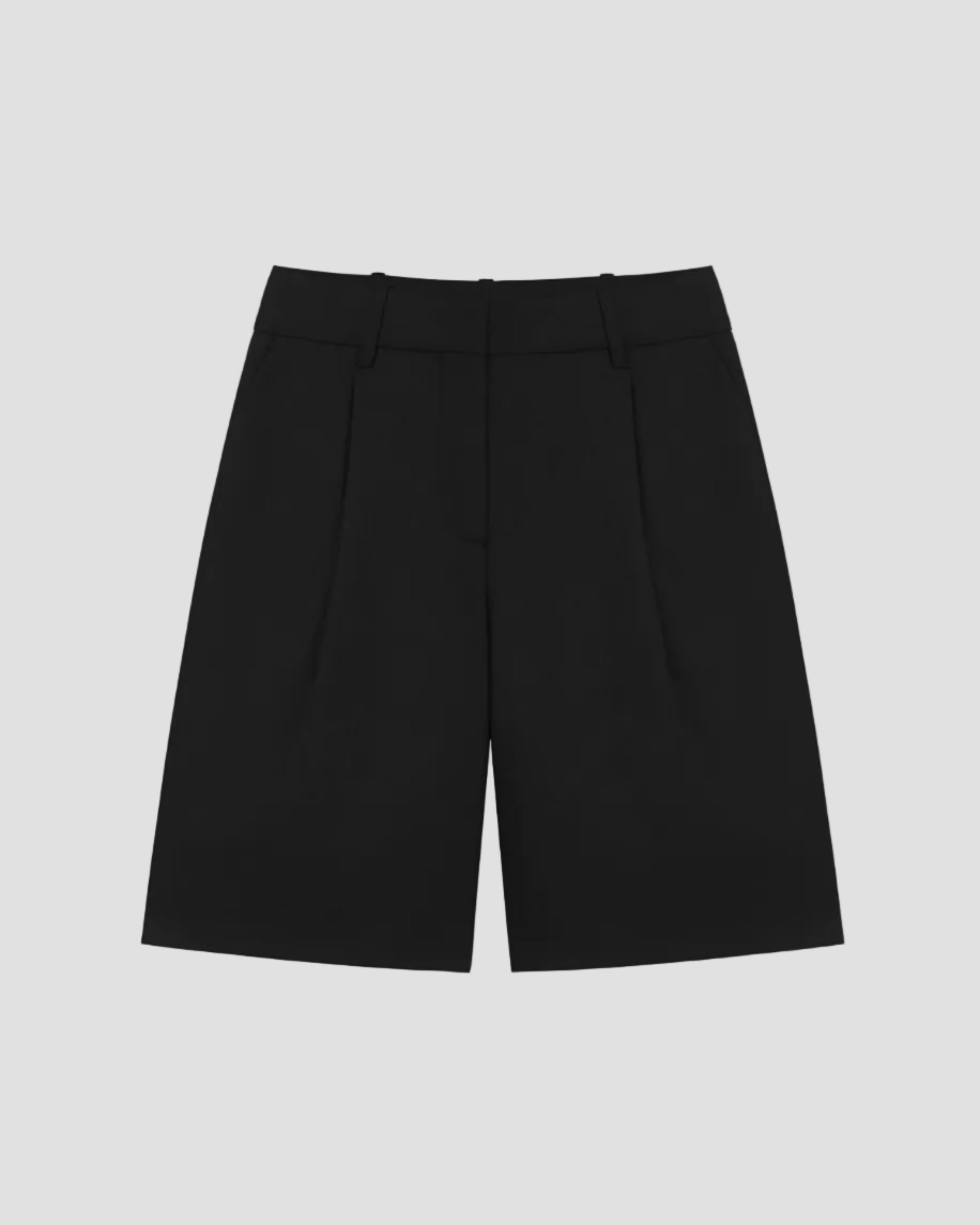 WOOL SILK PLEATED SHORT