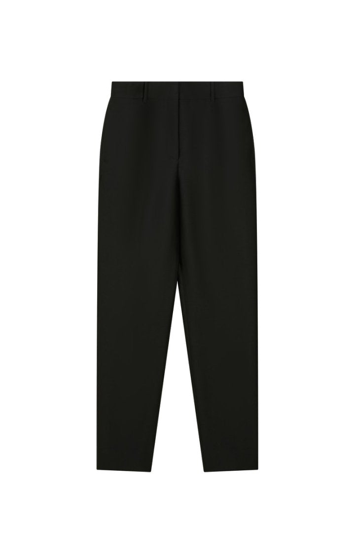 WOOL SILK SLIM TROUSERS