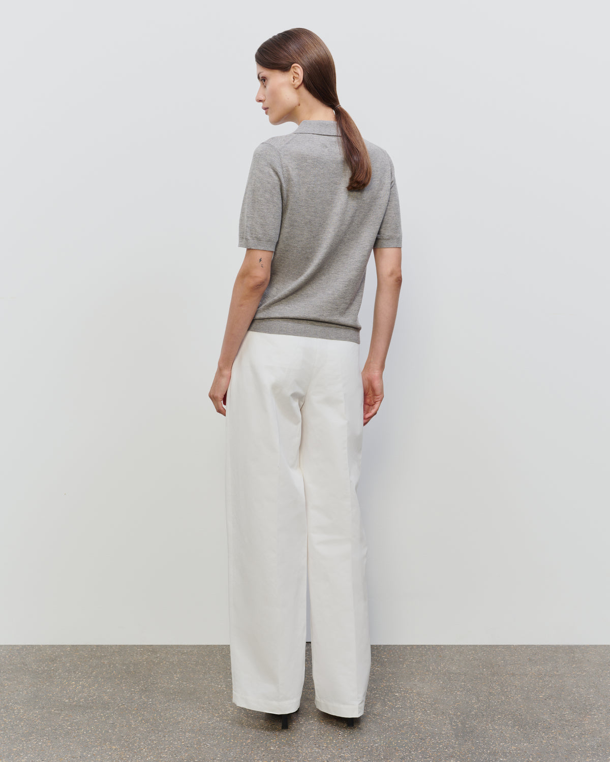 ESSENTIAL CASHMERE SILK SHORT SLEEVE POLO