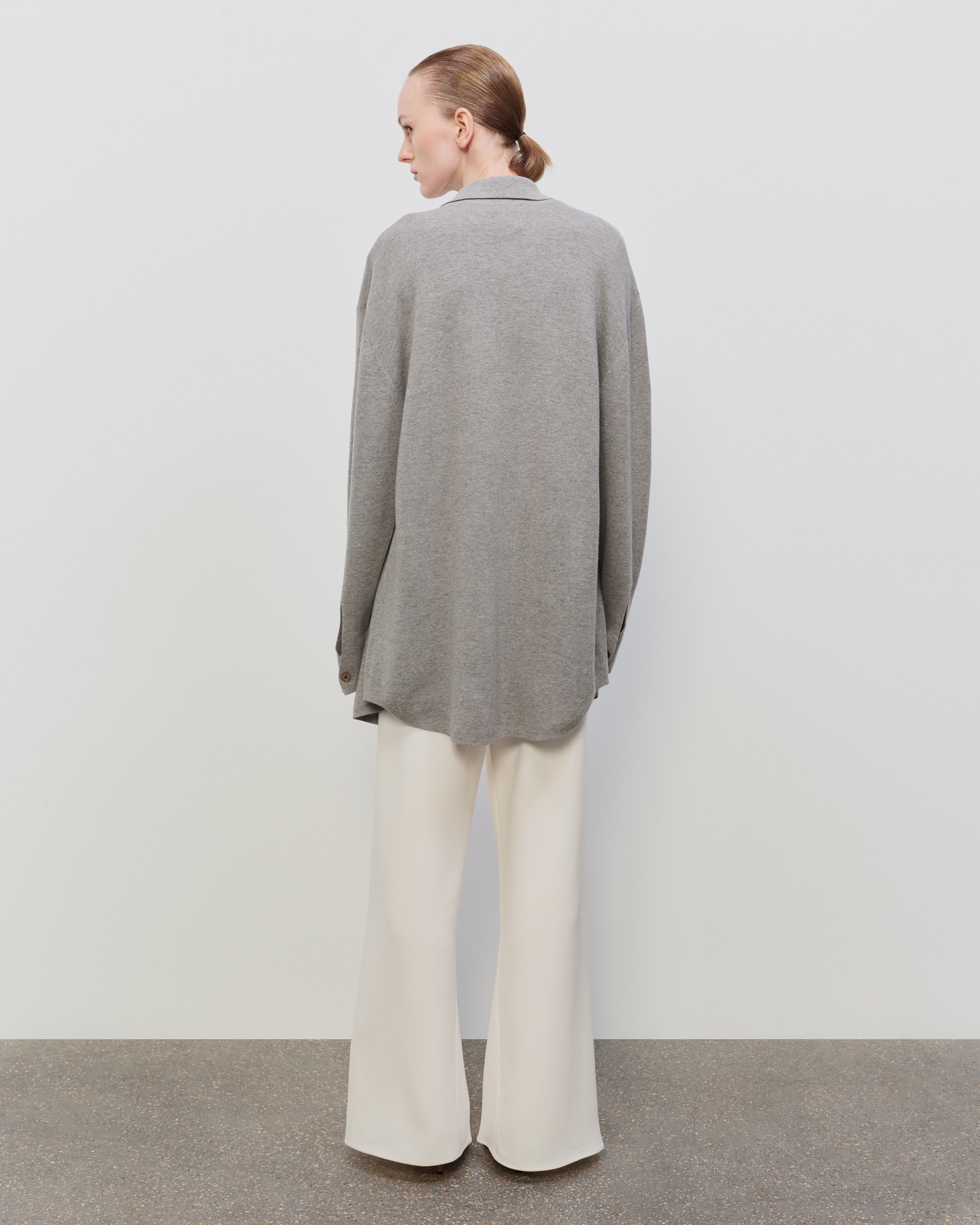CASHMERE SILK OVERSIZED KNIT SHIRT