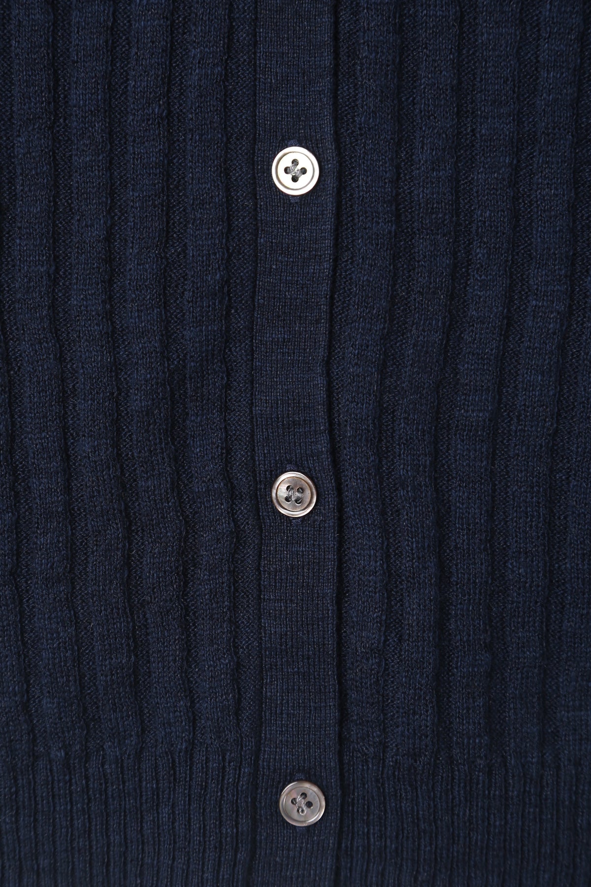 LINEN COTTON RIB BUTTON DOWN in NAVY - detail #colour_NAVY