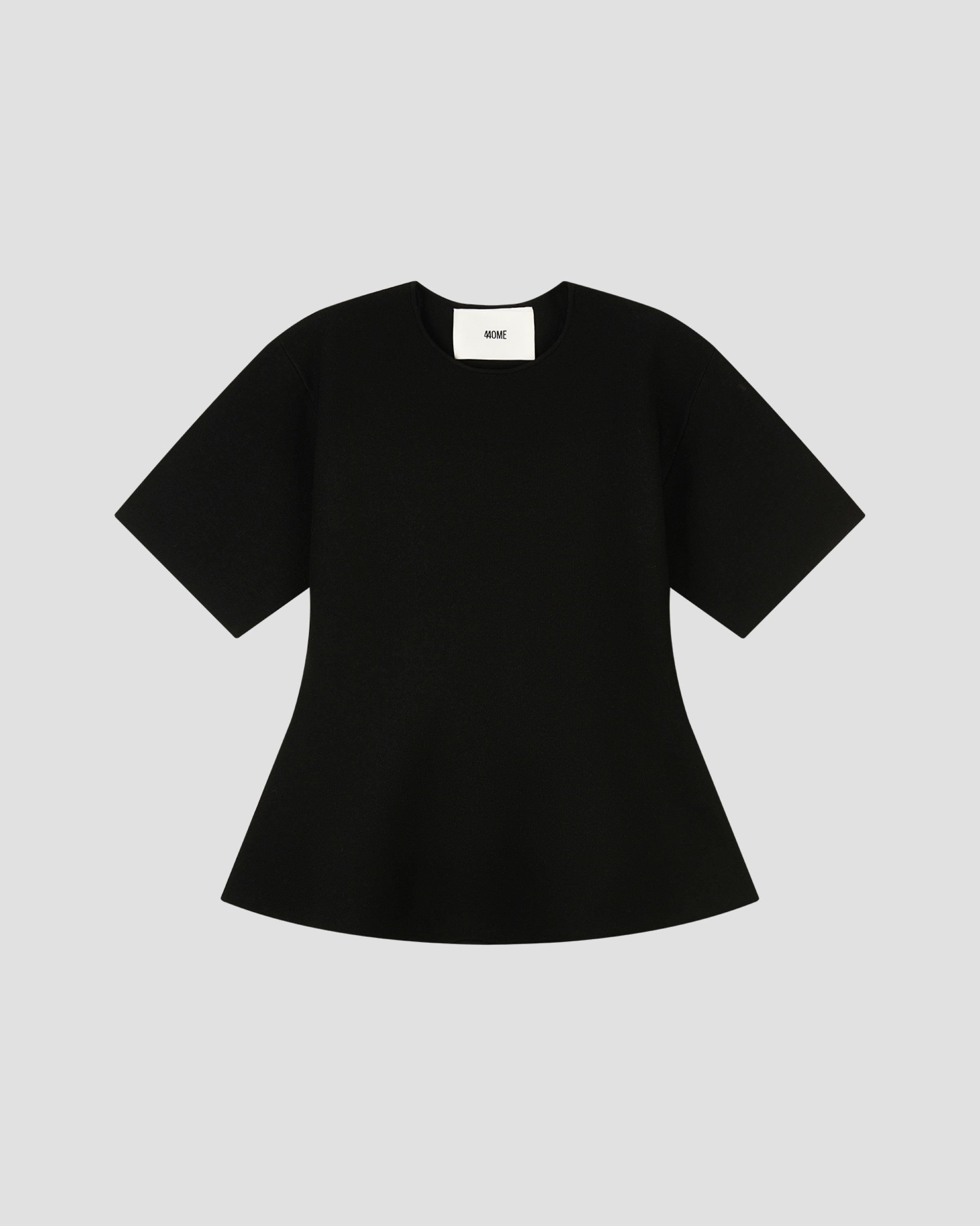 SILK VISCOSE PEPLUM TOP