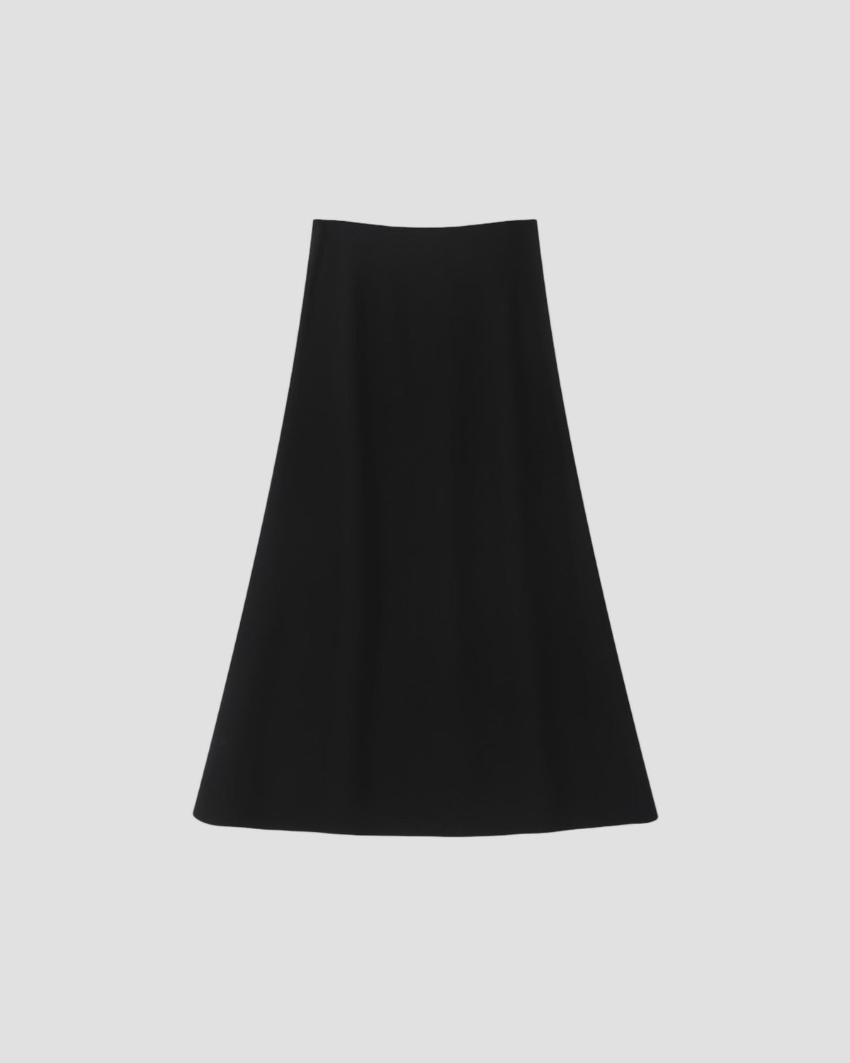 SILK VISCOSE STRAPLESS DRESS in Black - flat back #colour_Black