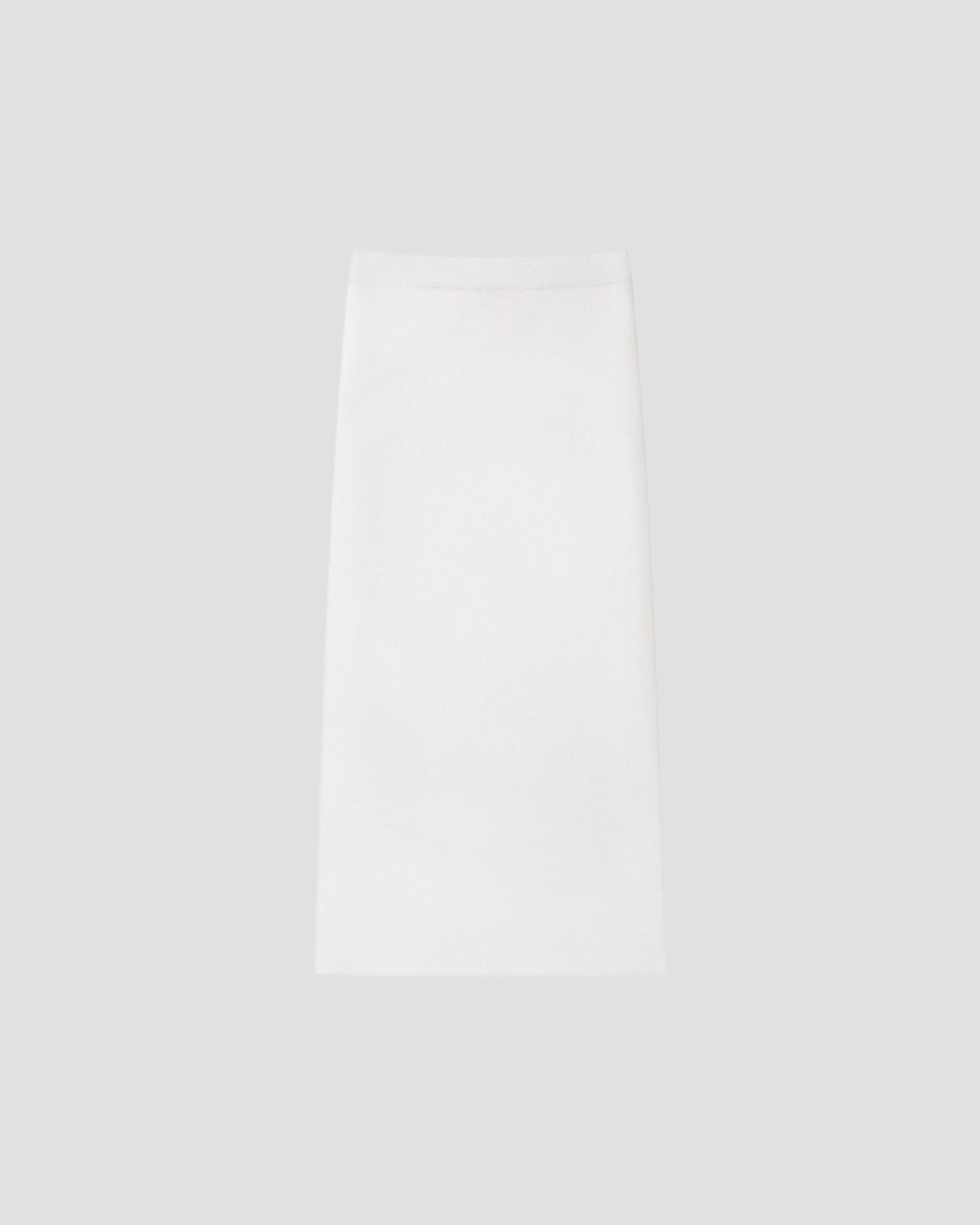 TENCEL SILK HIGH-LOW SKIRT in White - flat back #colour_White