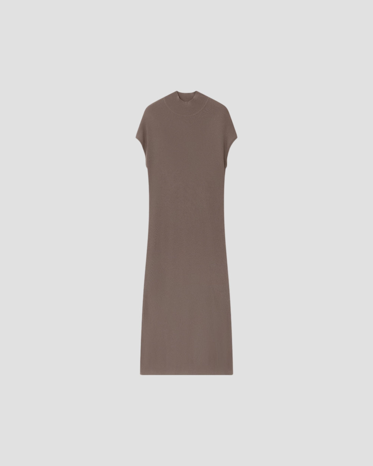 TENCEL SILK RELAXED DRESS in CARAMEL - flat front
