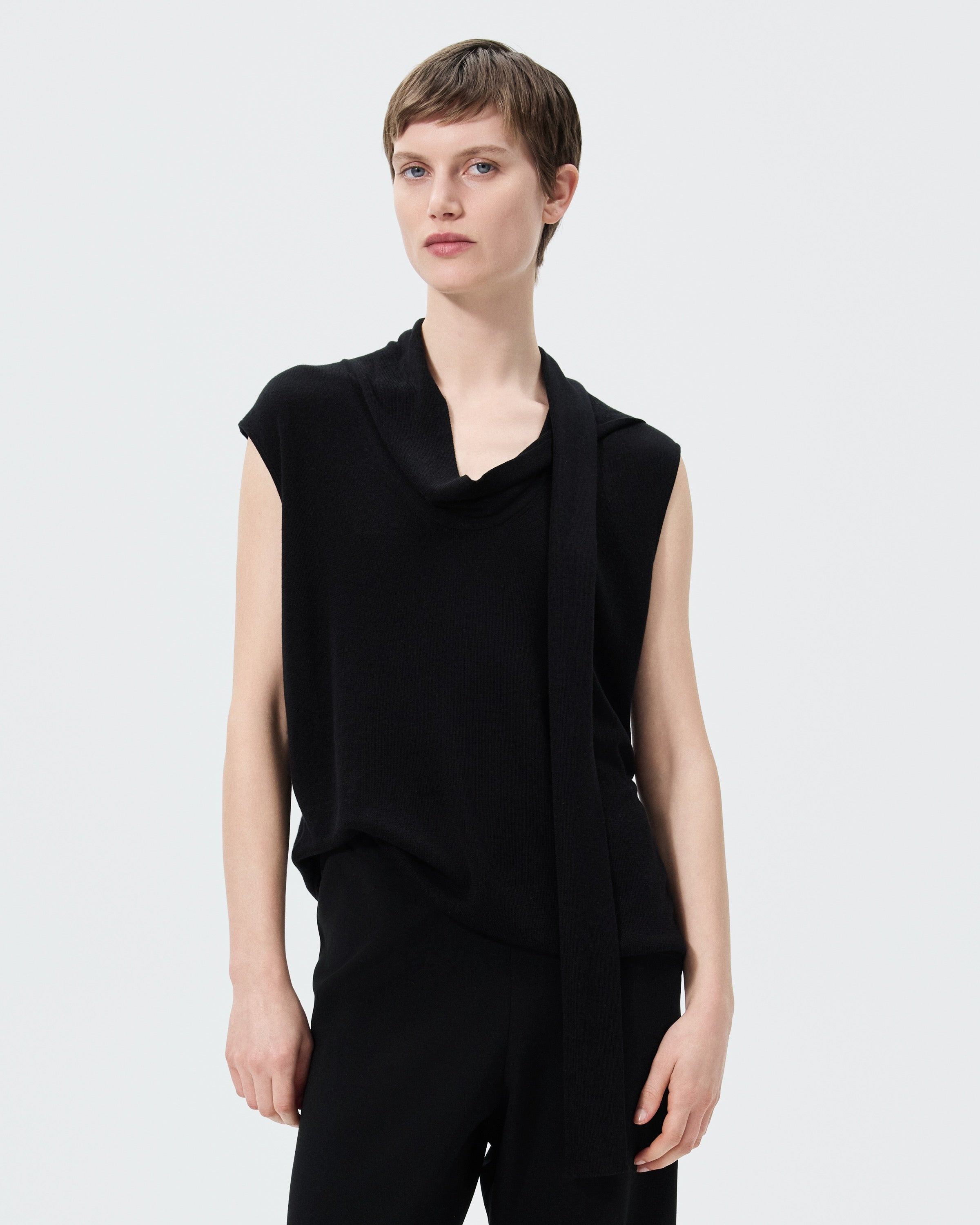 TENCEL SILK SCARF TOP