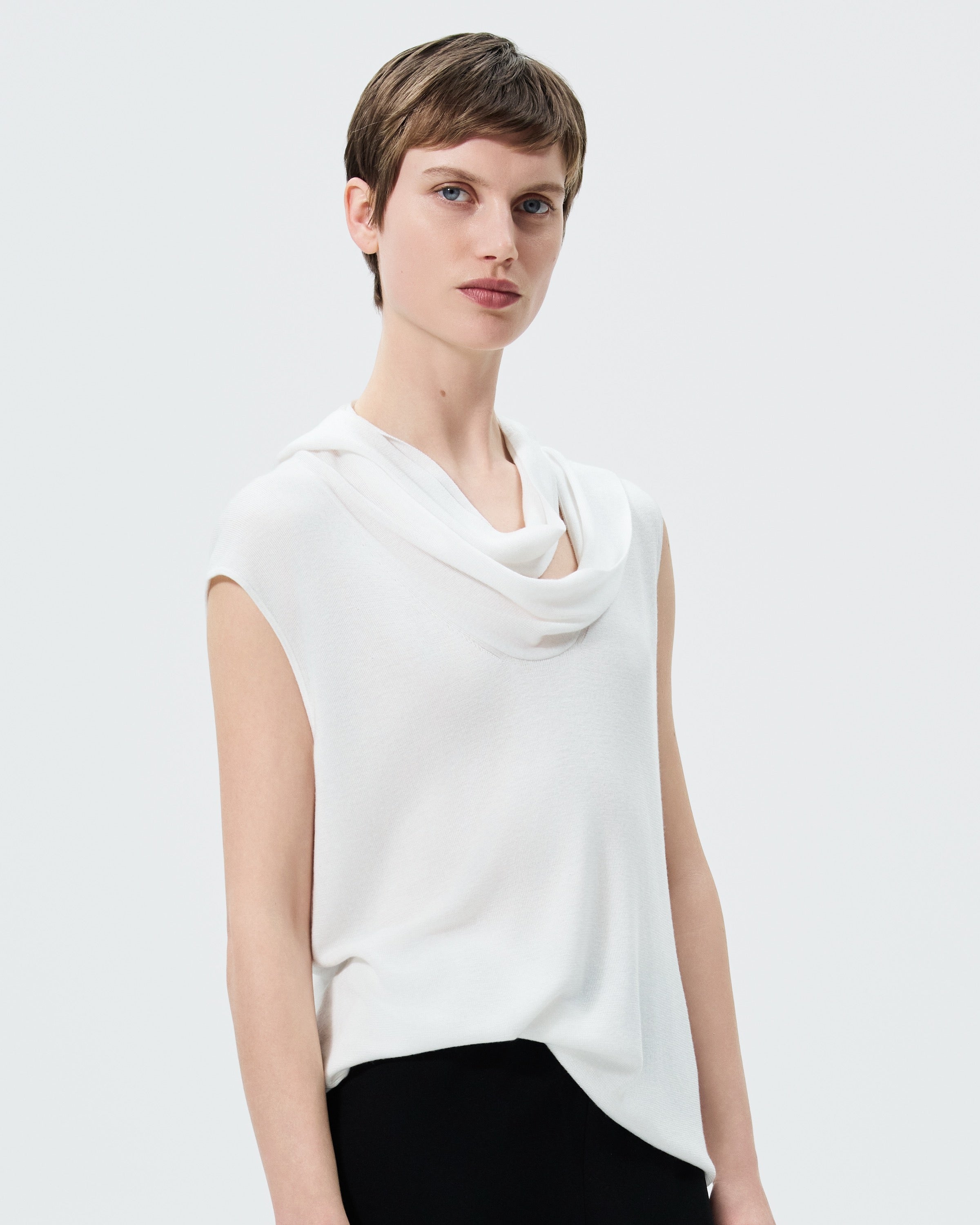 TENCEL SILK SCARF TOP