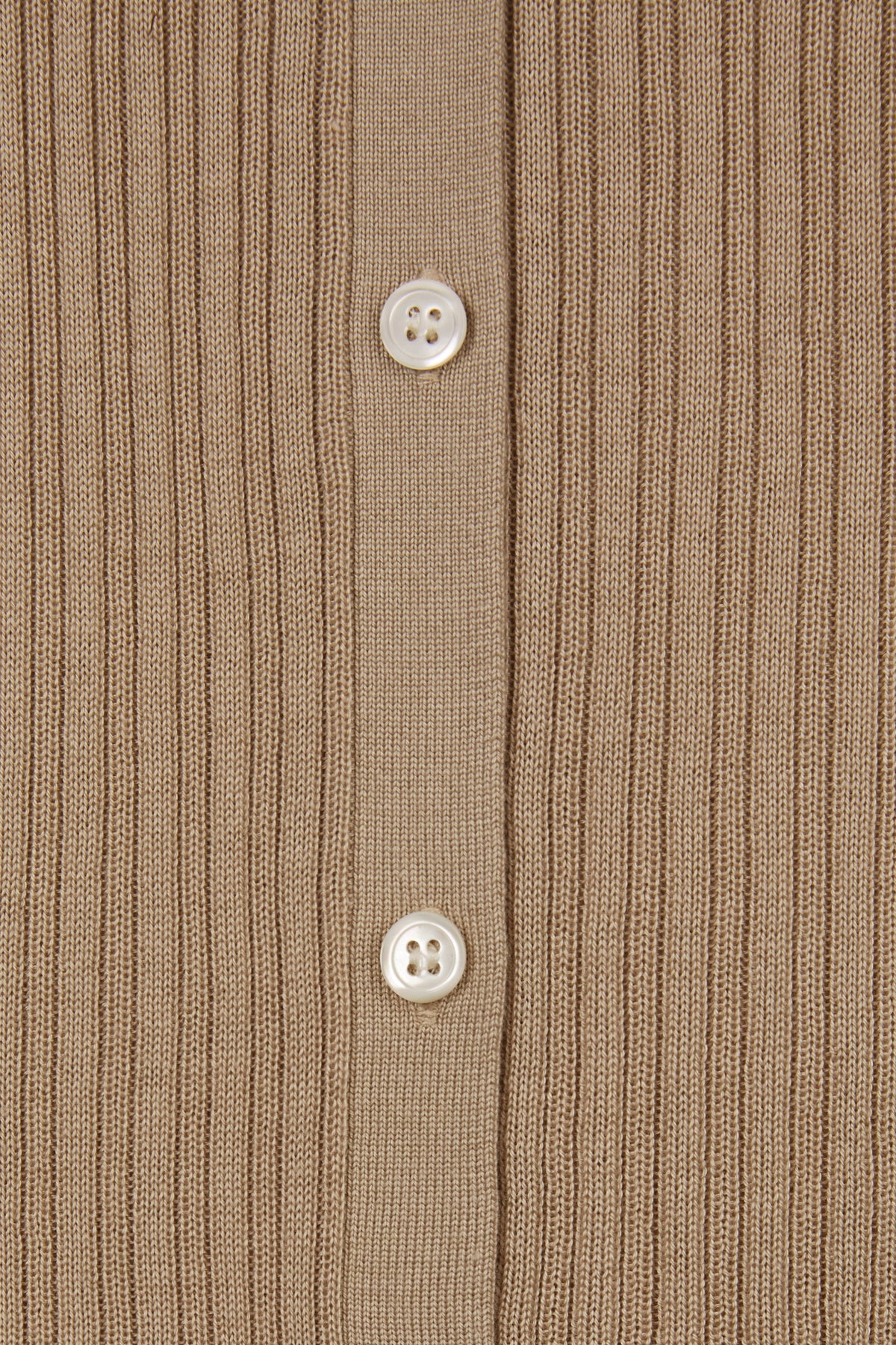 TENCEL SILK GAUZY RIB CARDIGAN in L.CAMEL - detail #colour_L.CAMEL