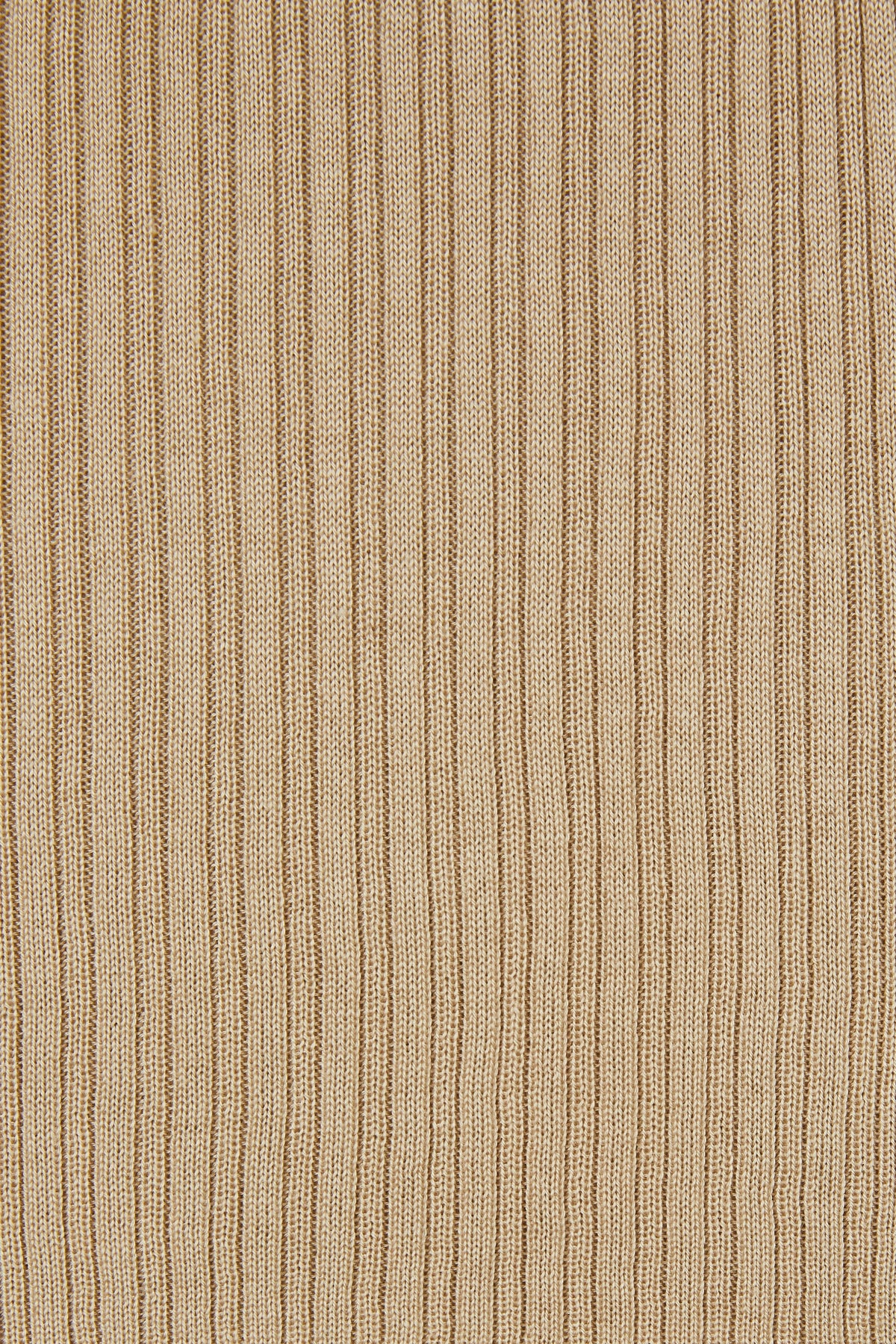 TENCEL SILK GAUZY RIB SHORT SLEEVE in Ecru - detail #colour_Ecru