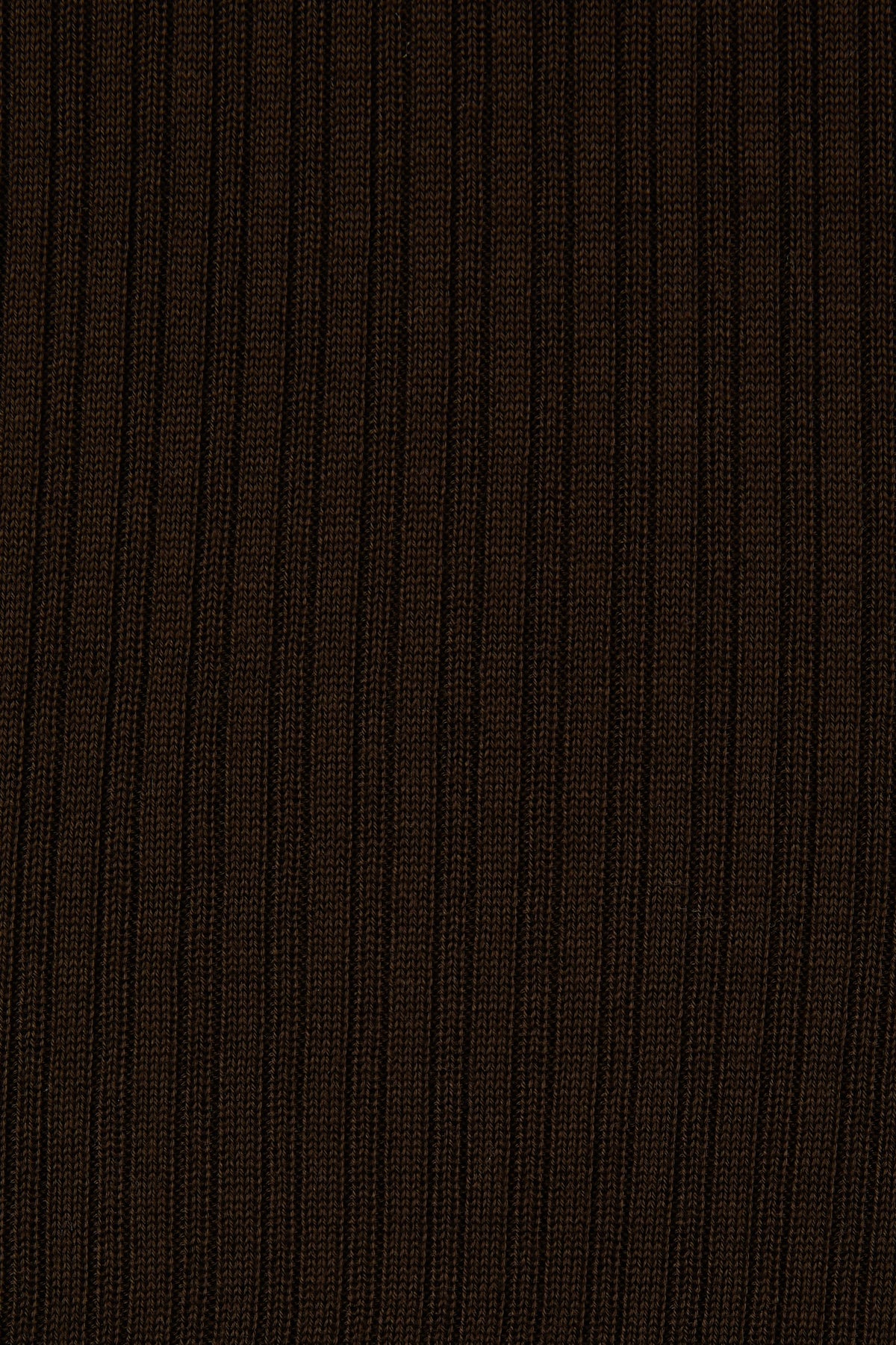 TENCEL SILK GAUZY RIB SHORT SLEEVE in Brown - detail #colour_Brown