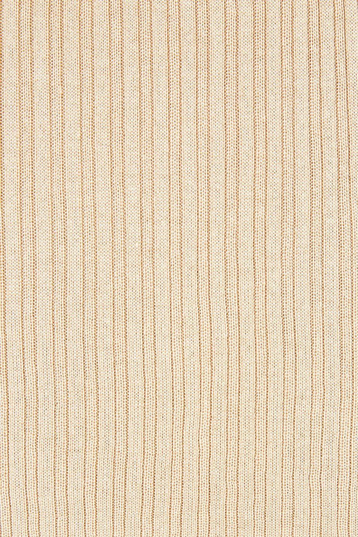 TENCEL SILK GAUZY RIB SHORT SLEEVE in Beige - detail #colour_Beige