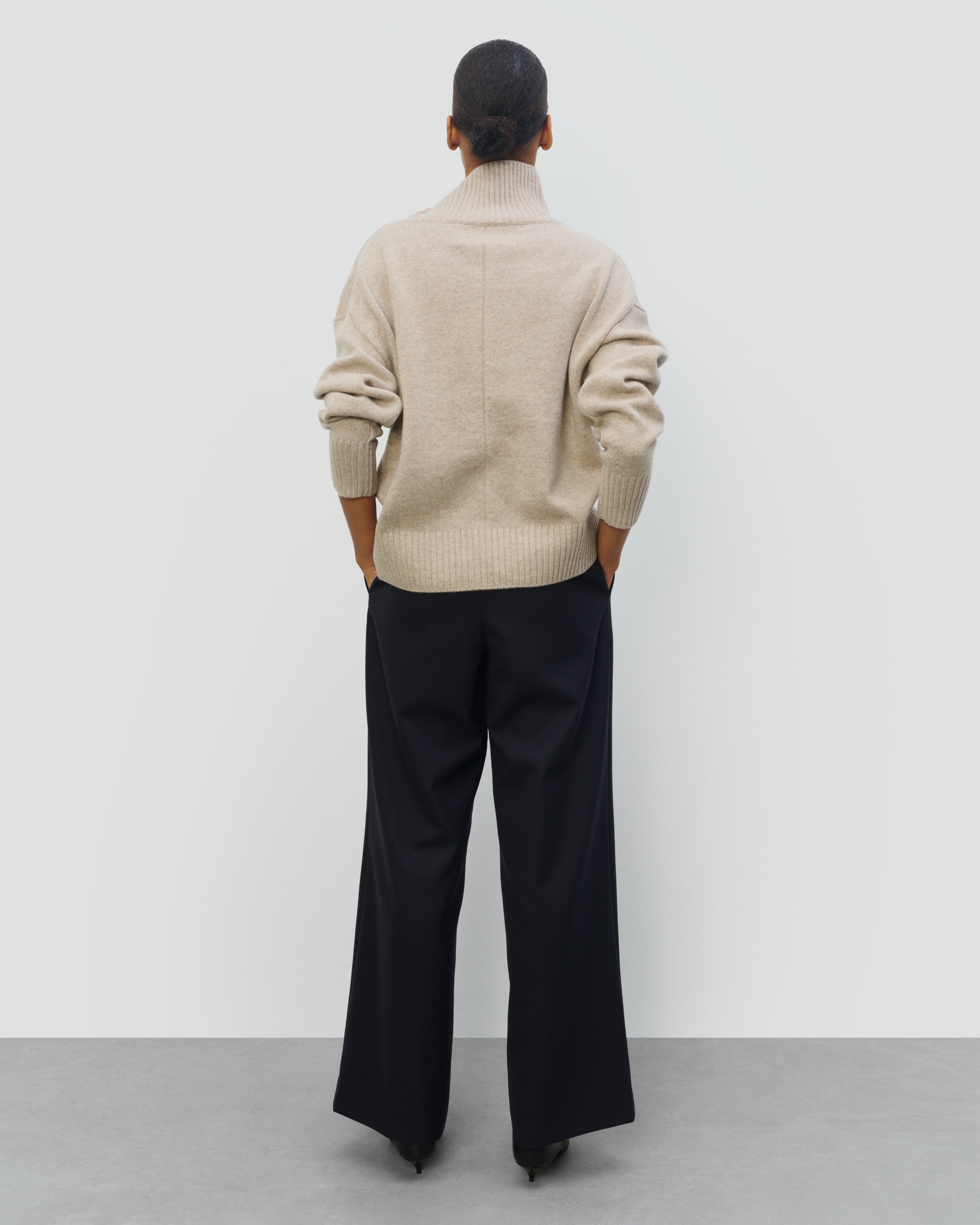 WOOL RELAXED MOCK NECK