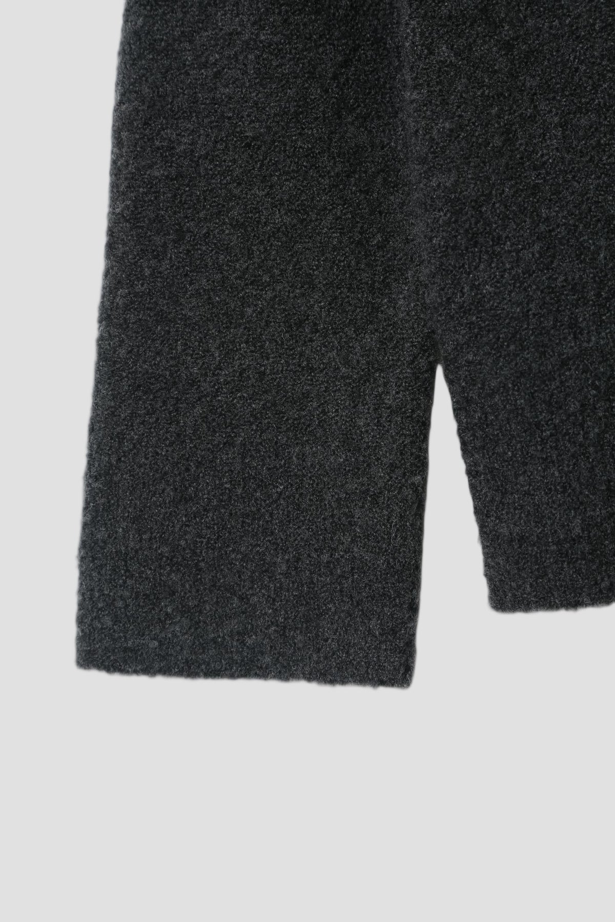 Wool Blend 1/2 Zip in Dark Grey - detail #colour_Dark Grey