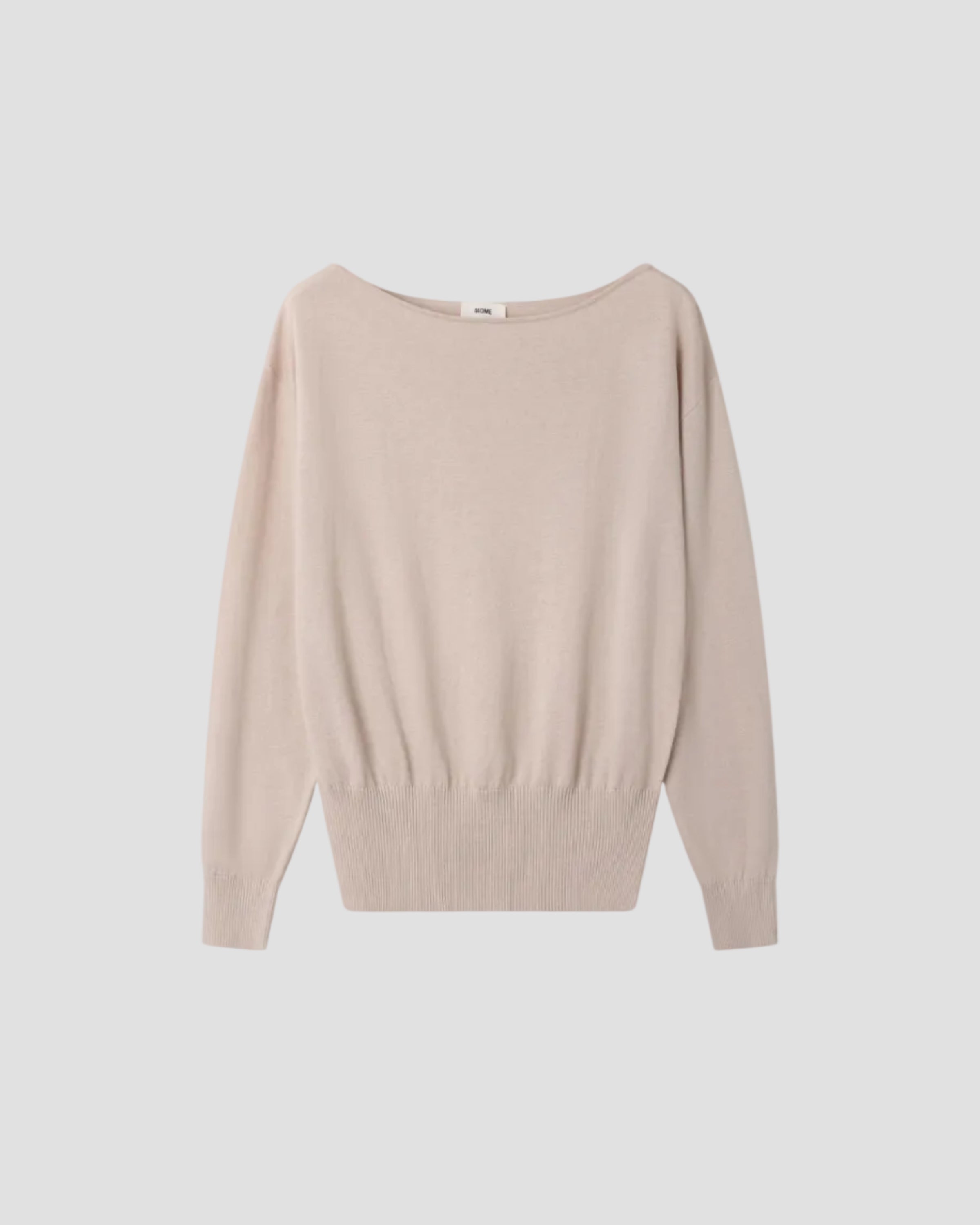 COTTON LINEN LONG SLEEVE BOATNECK