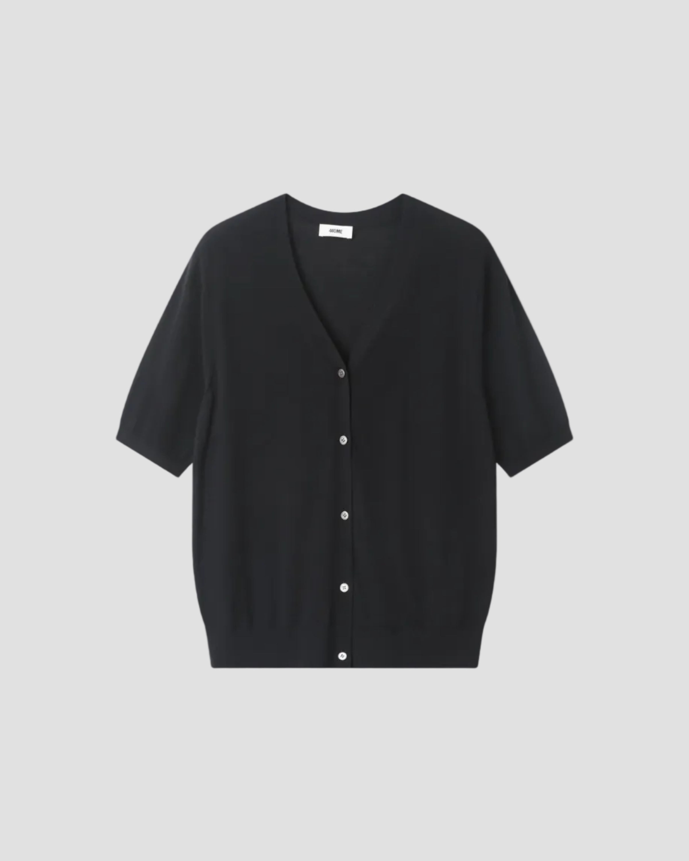 COTTON RELAXED SHORT SLEEVE CARDIGAN