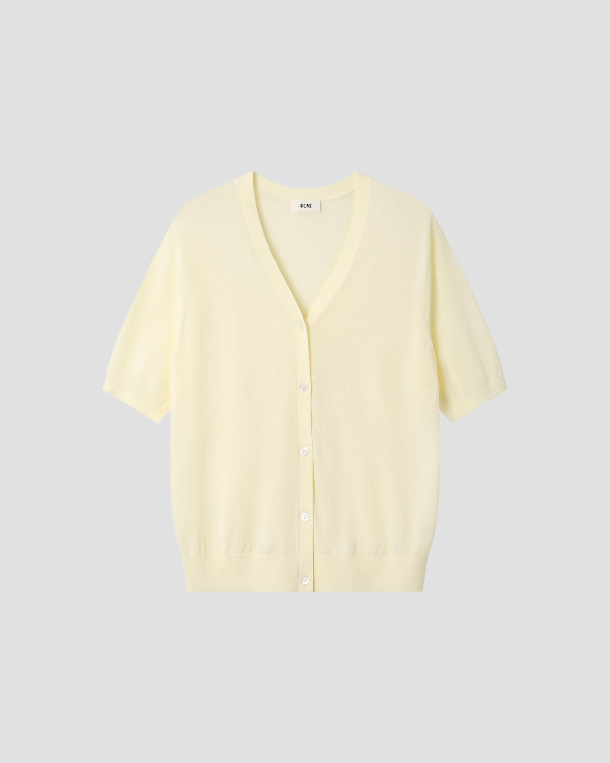 COTTON RELAXED SHORT SLEEVE CARDIGAN
