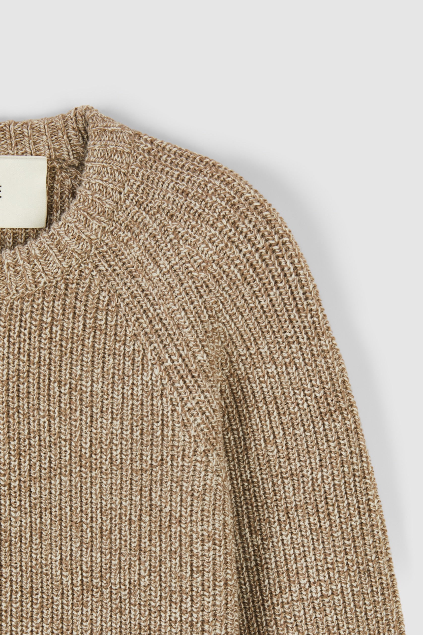 COTTON WOOL RIB CREWNECK