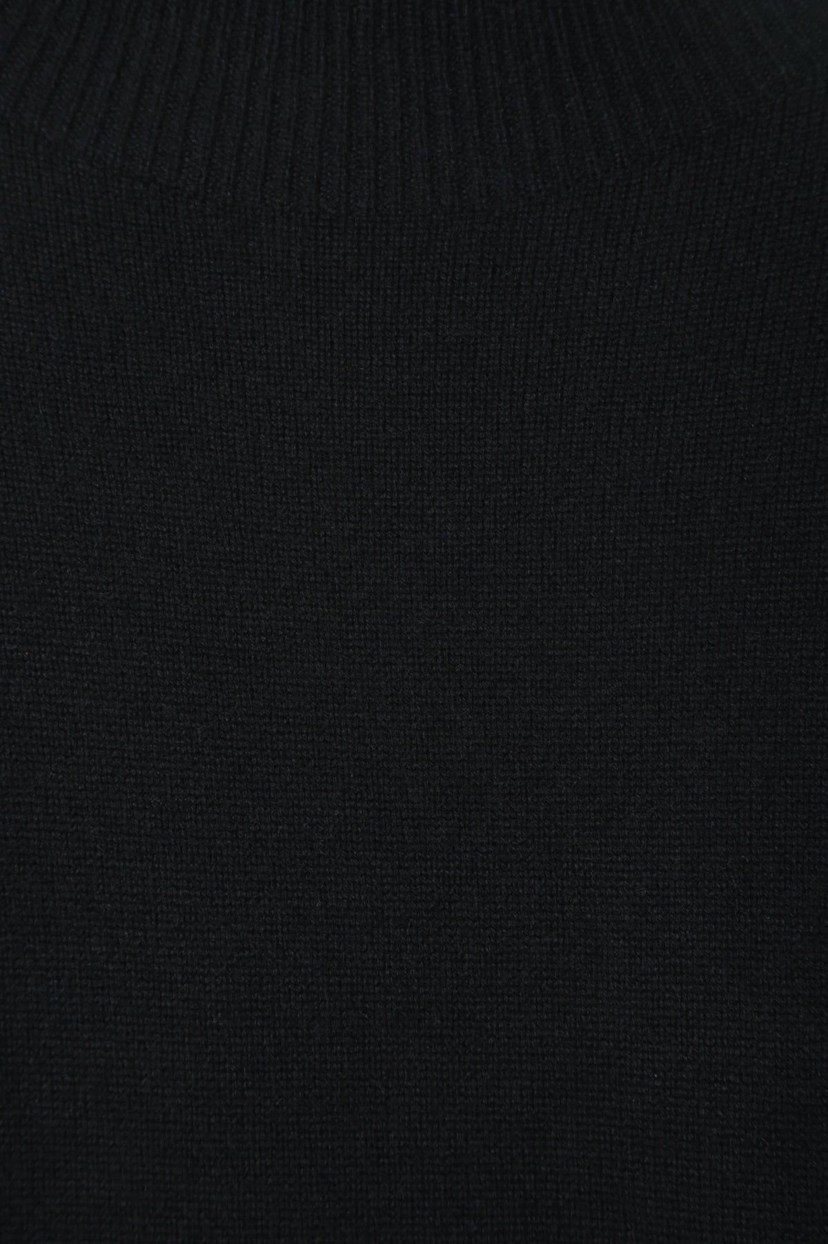 CASHMERE BOXY MOCK NECK in Black - detail #colour_Black