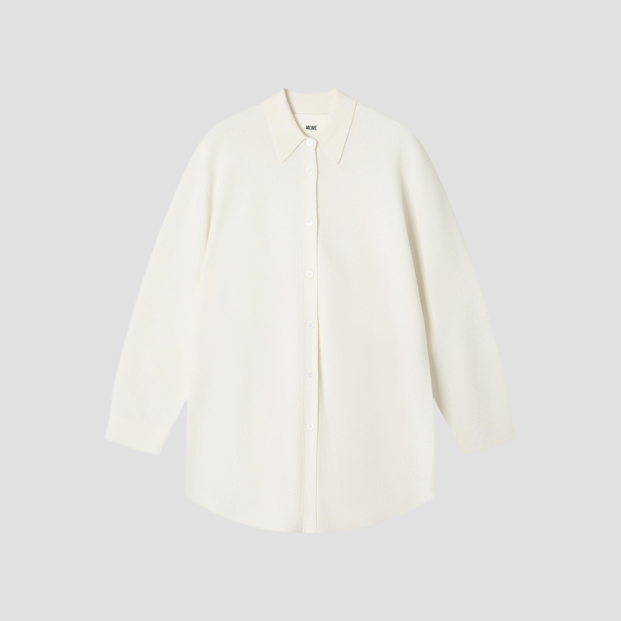 CASHMERE SILK OVERSIZED KNIT SHIRT
