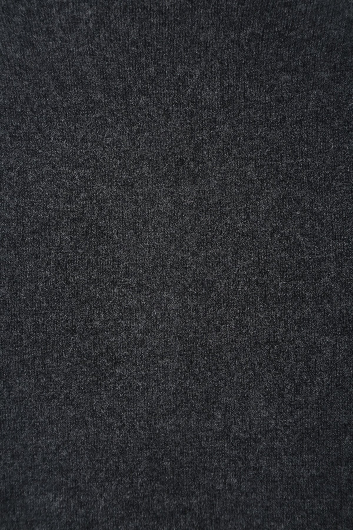 Cotton Wool Button Up Mock Neck in Charcoal Melange - detail #colour_Charcoal Melange