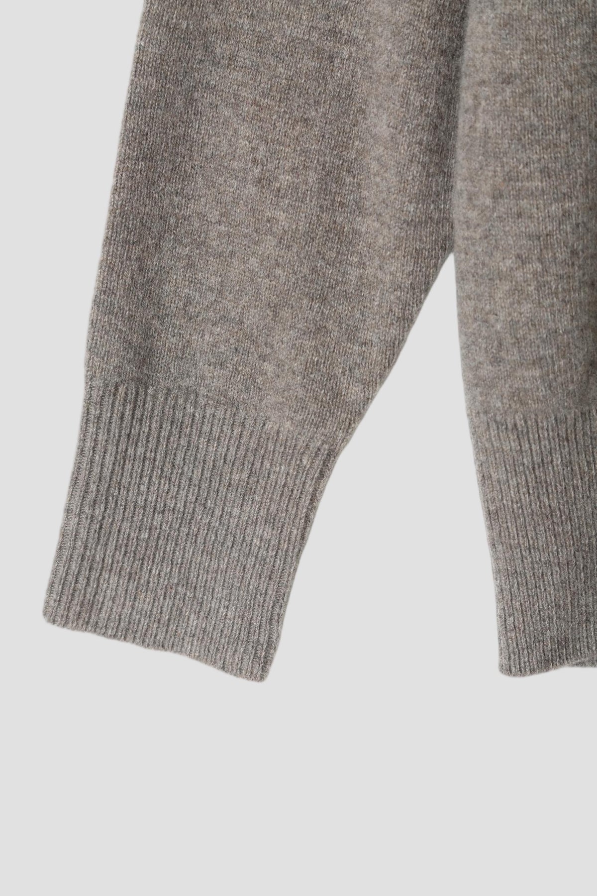 Essential Wool Long Sleeve Turtleneck in Coffee - detail #colour_Coffee