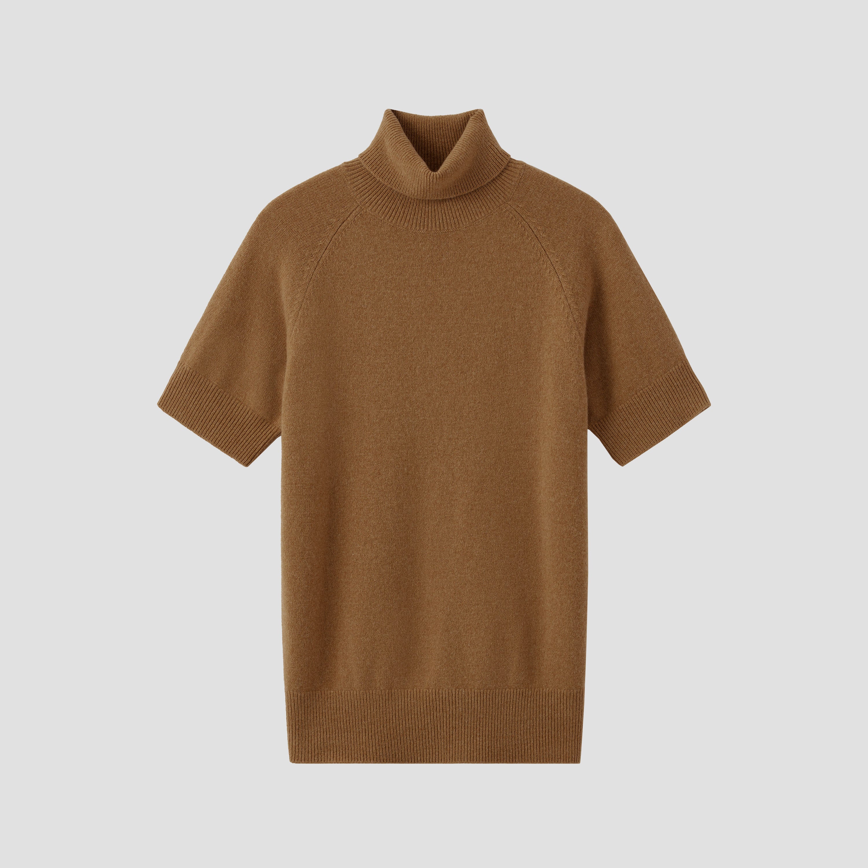 ESSENTIAL WOOL SHORT SLEEVE TURTLENECK