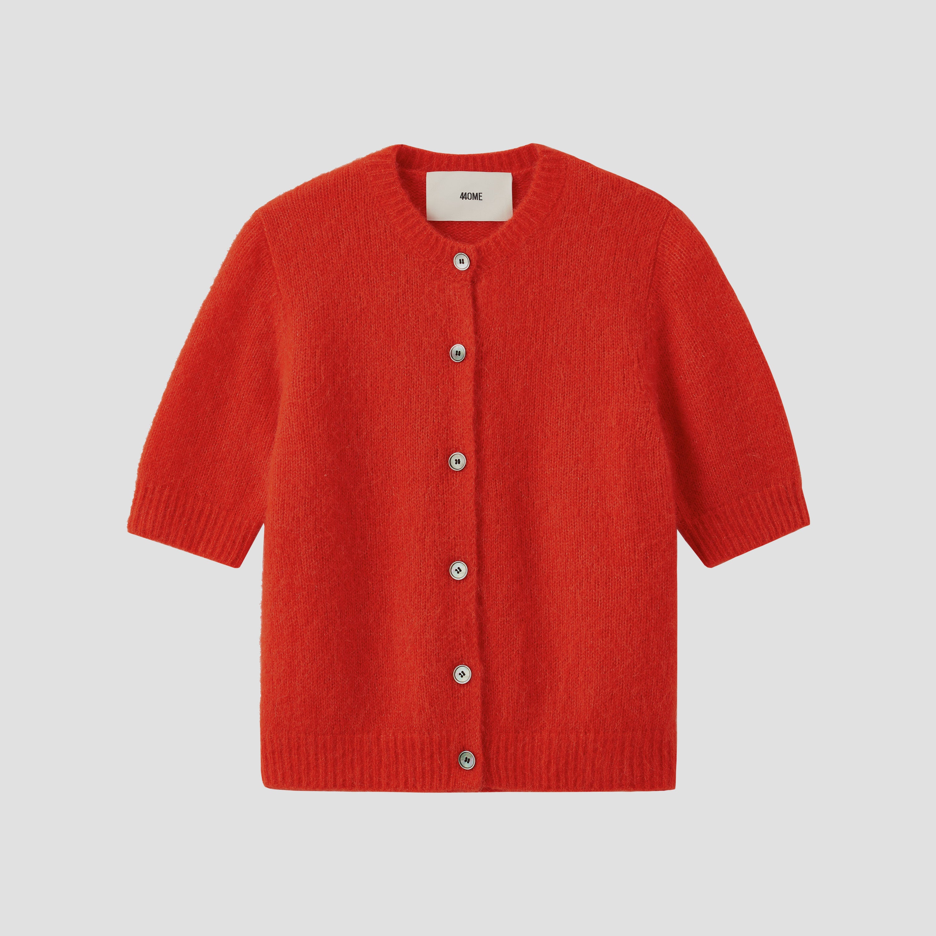 Alpaca Short Sleeve Cardigan - Lightweight Luxury Sweater | 440ME