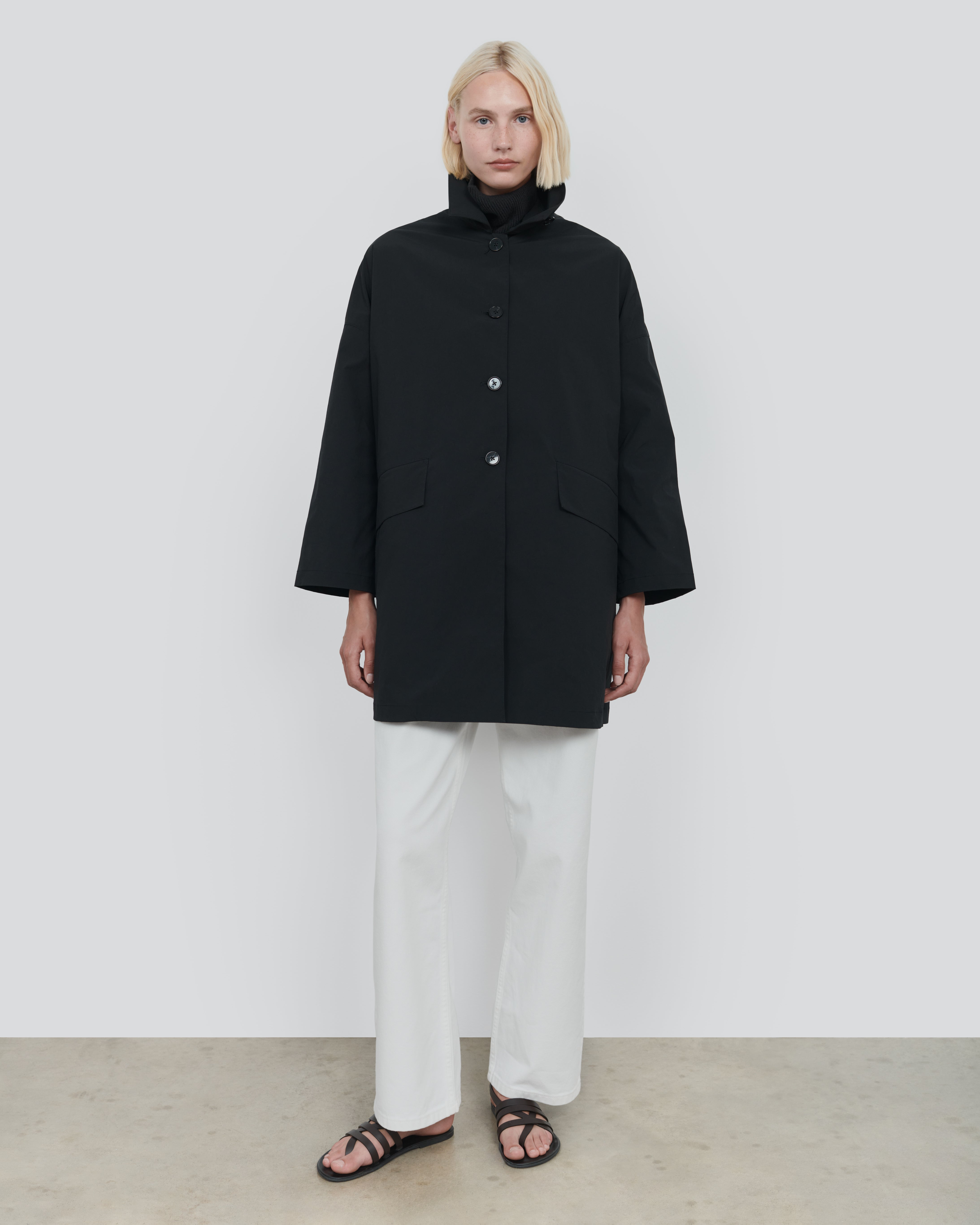 Technical Poly Trench Coat - Lightweight Luxury Outerwear | 440ME