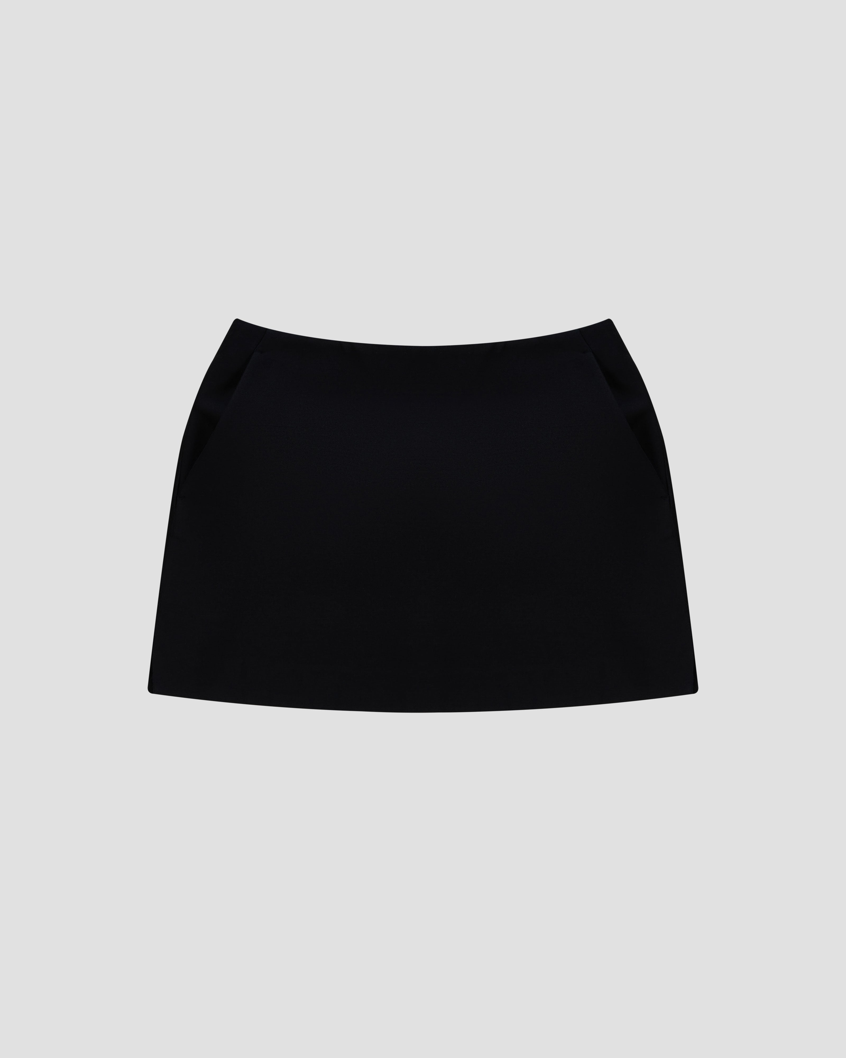 WOOL SILK MINI SKIRT