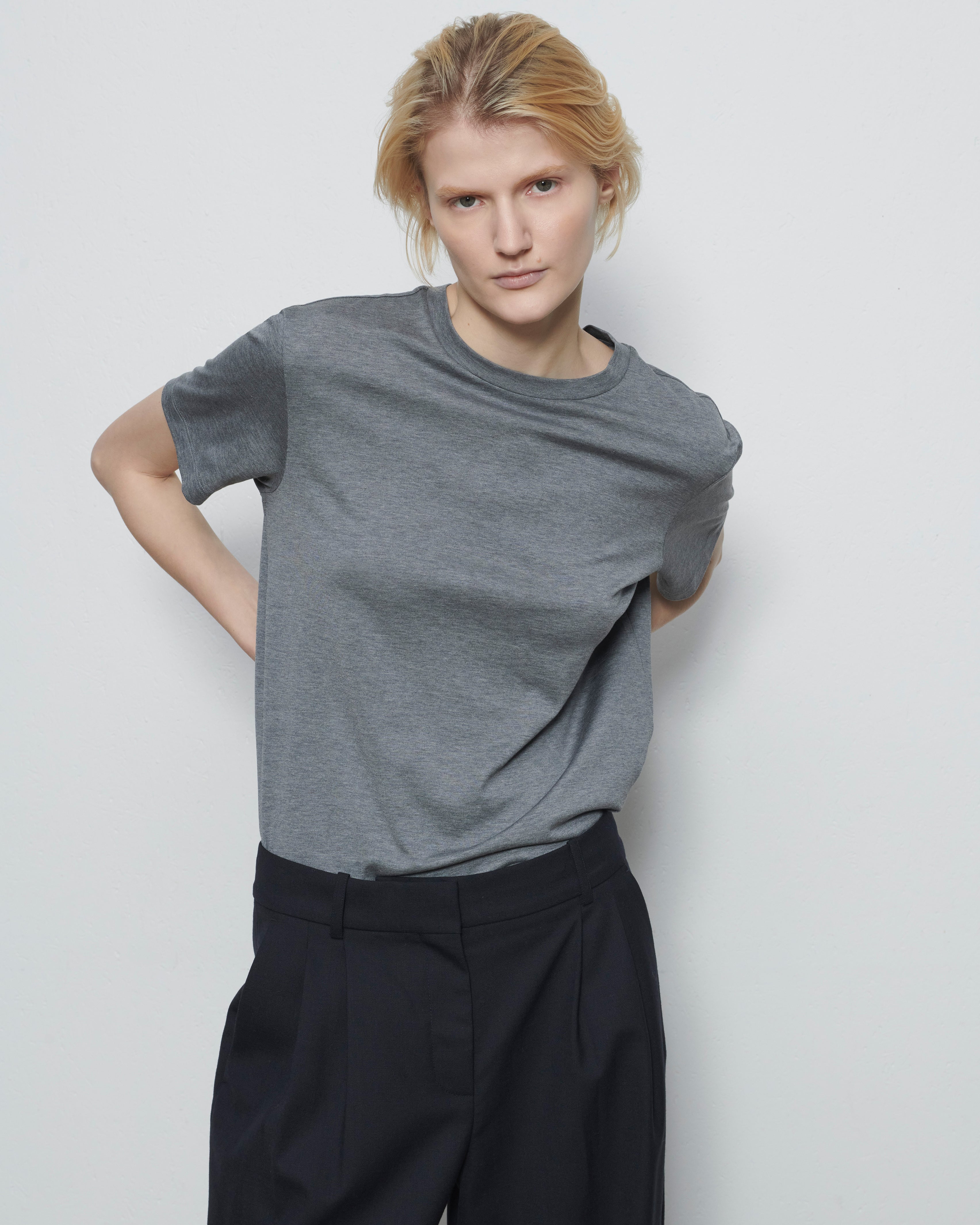 Cotton Silk Short Sleeve Tee – Relaxed Fit Luxury Essential | 440ME