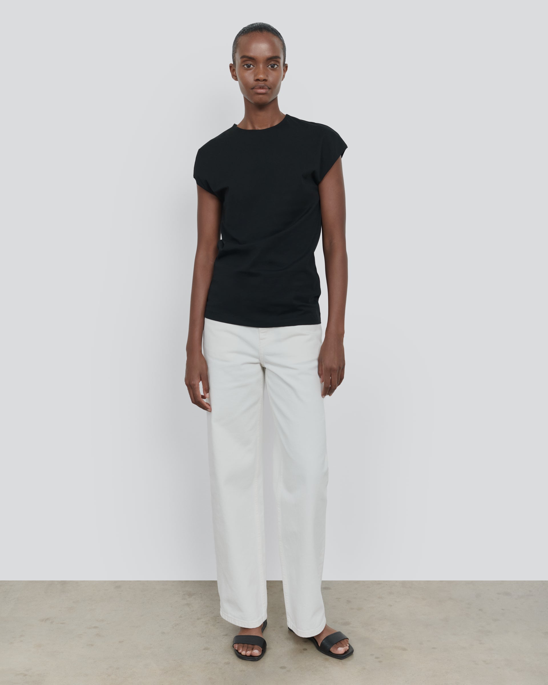 COTTON CAP SLEEVE TEE