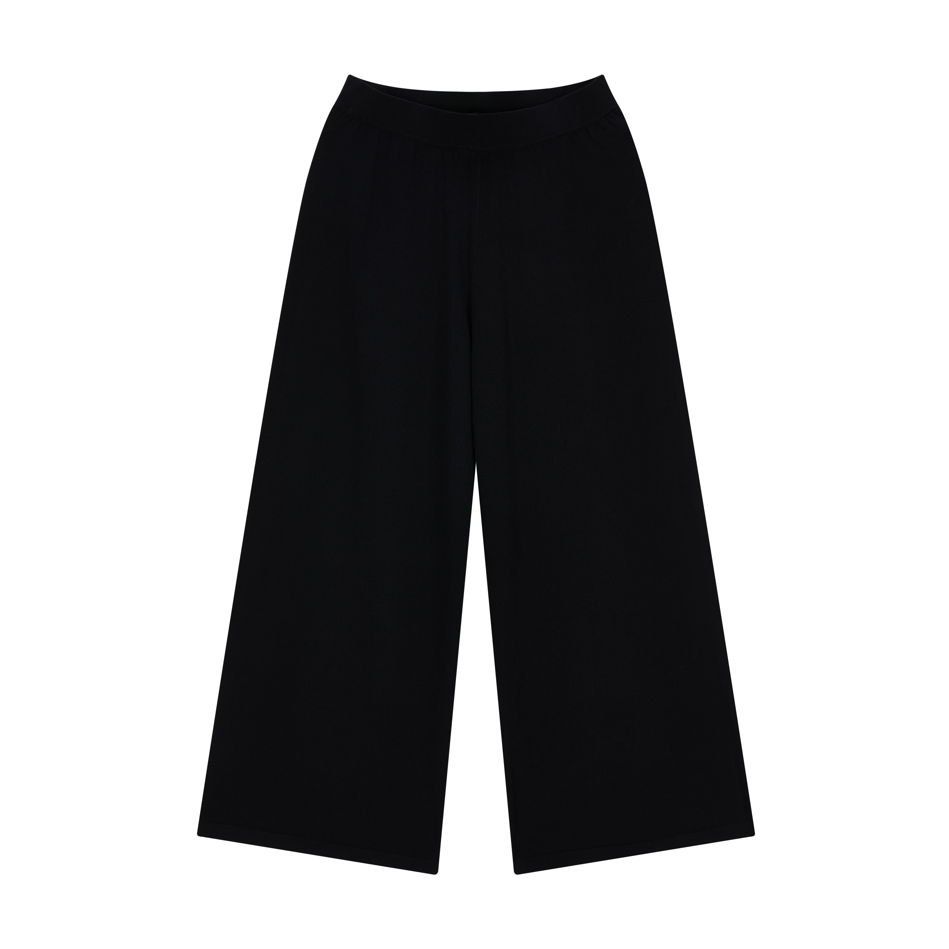 VISCOSE KNIT WIDE LEG PANT