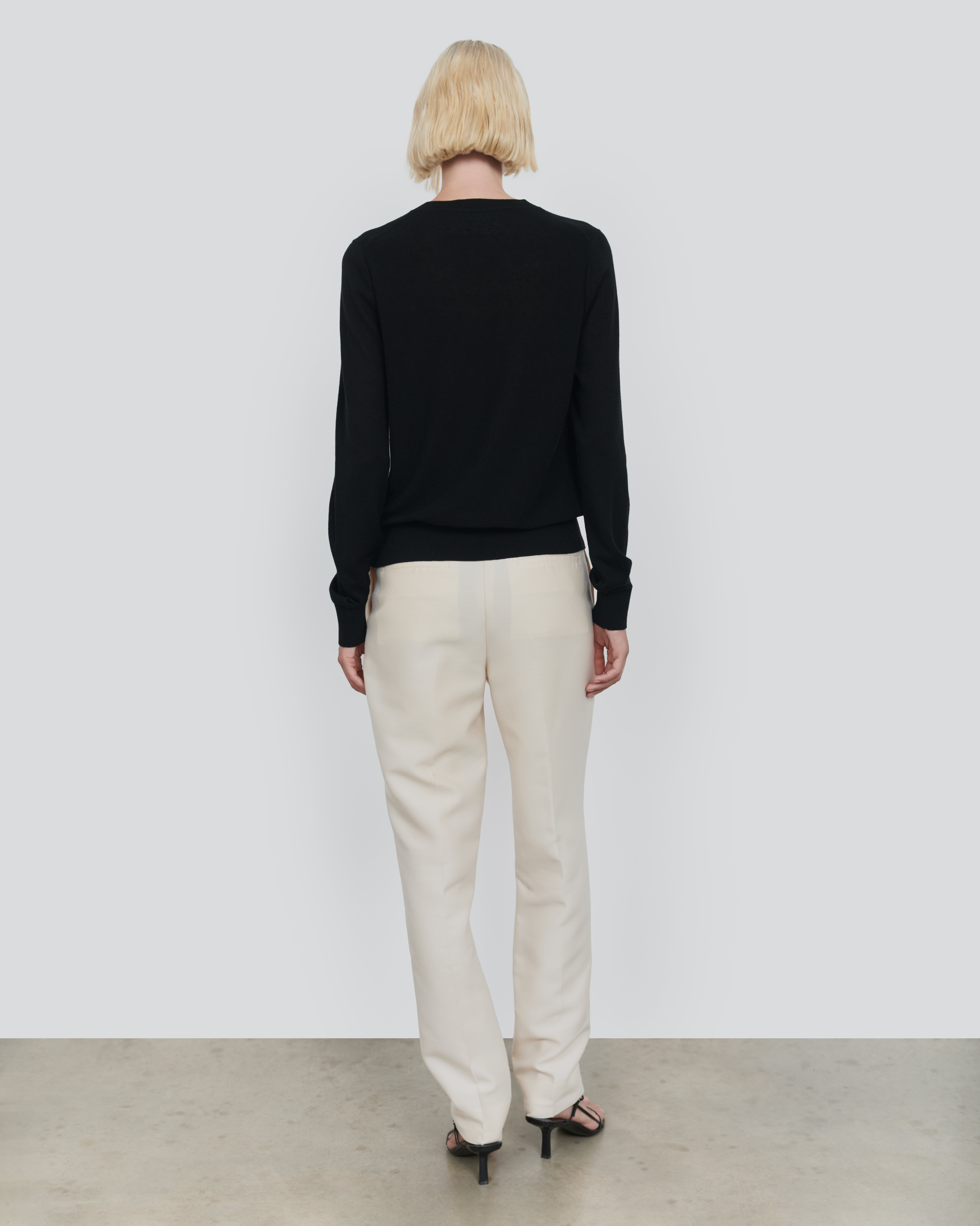WOOL SILK LONG SLEEVE CARDIGAN