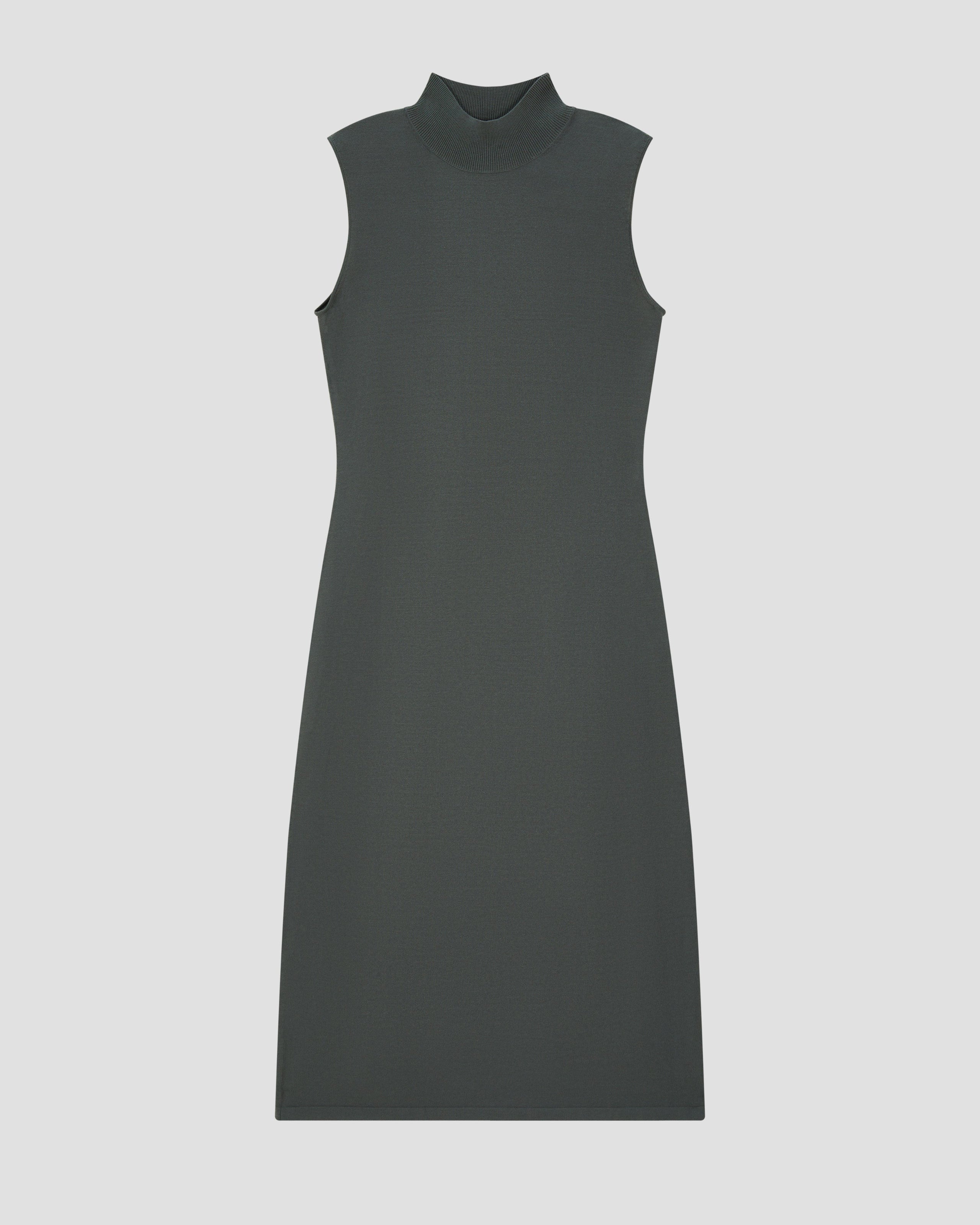 Silk Viscose Knit Mock Neck Dress - Luxury Sweater Dress | 440ME Silk Viscose Knit Mock Neck Dress - Luxury Sweater Dress | 440ME