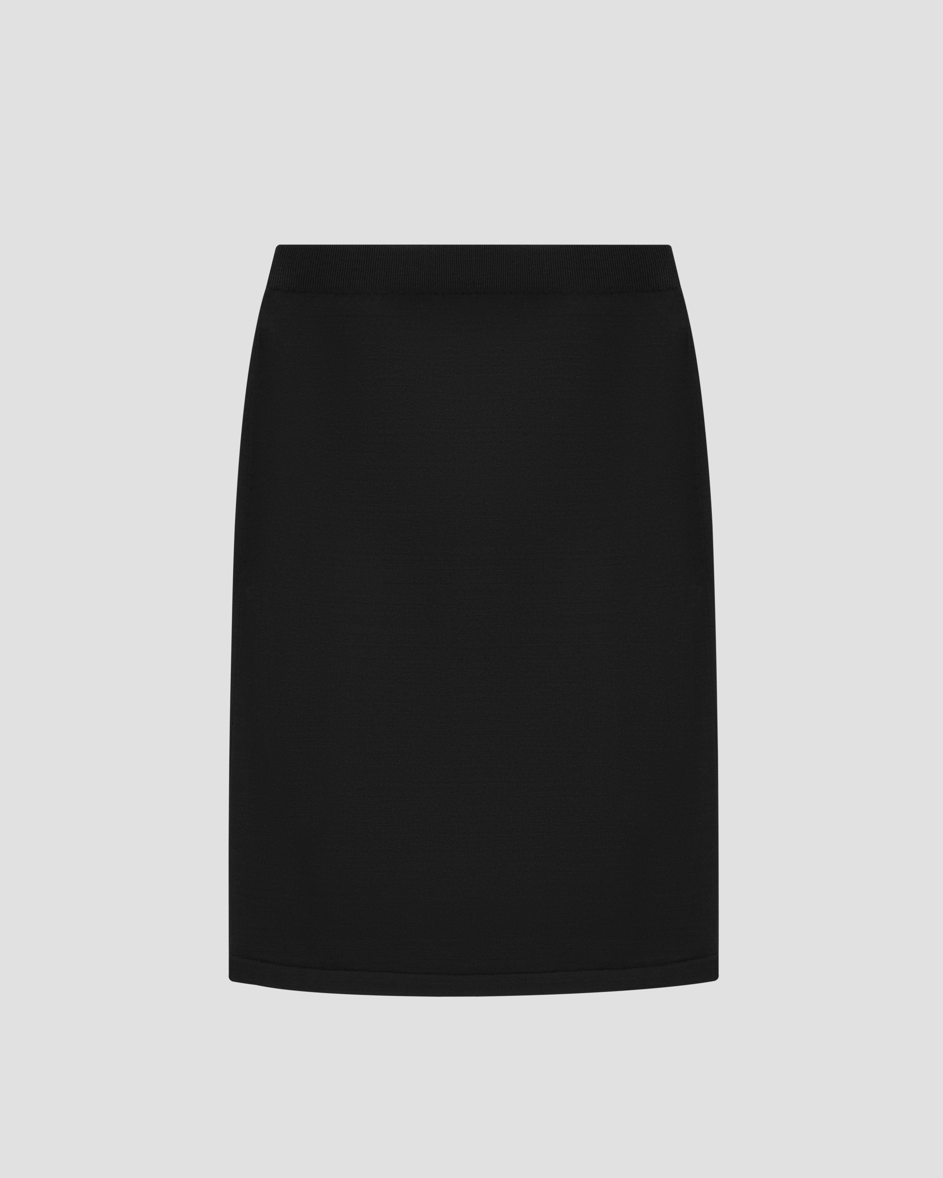 SILK VISCOSE KNIT PENCIL SKIRT