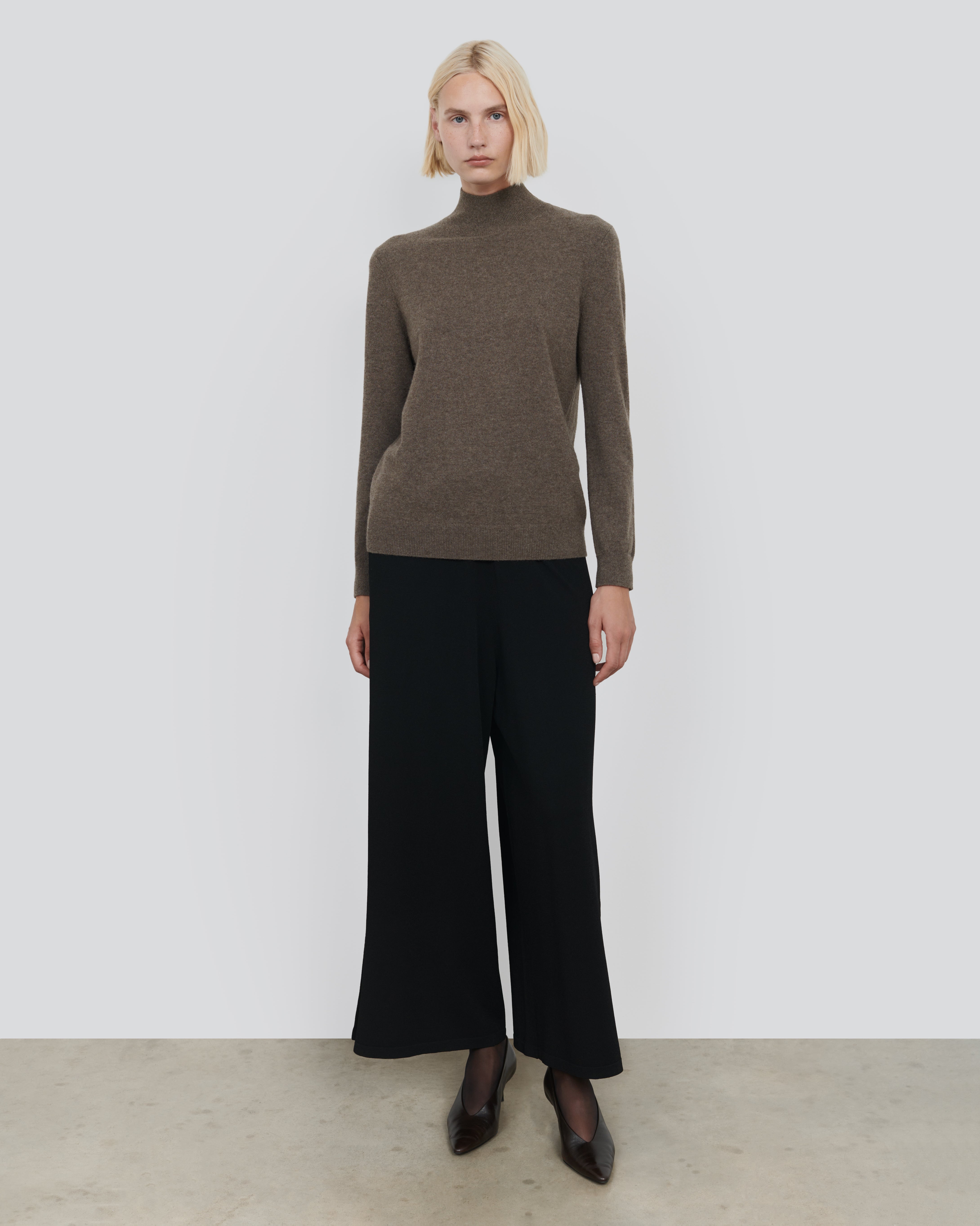 Yak Wool Mock Neck Sweater - Luxury Layering Essential | 440ME