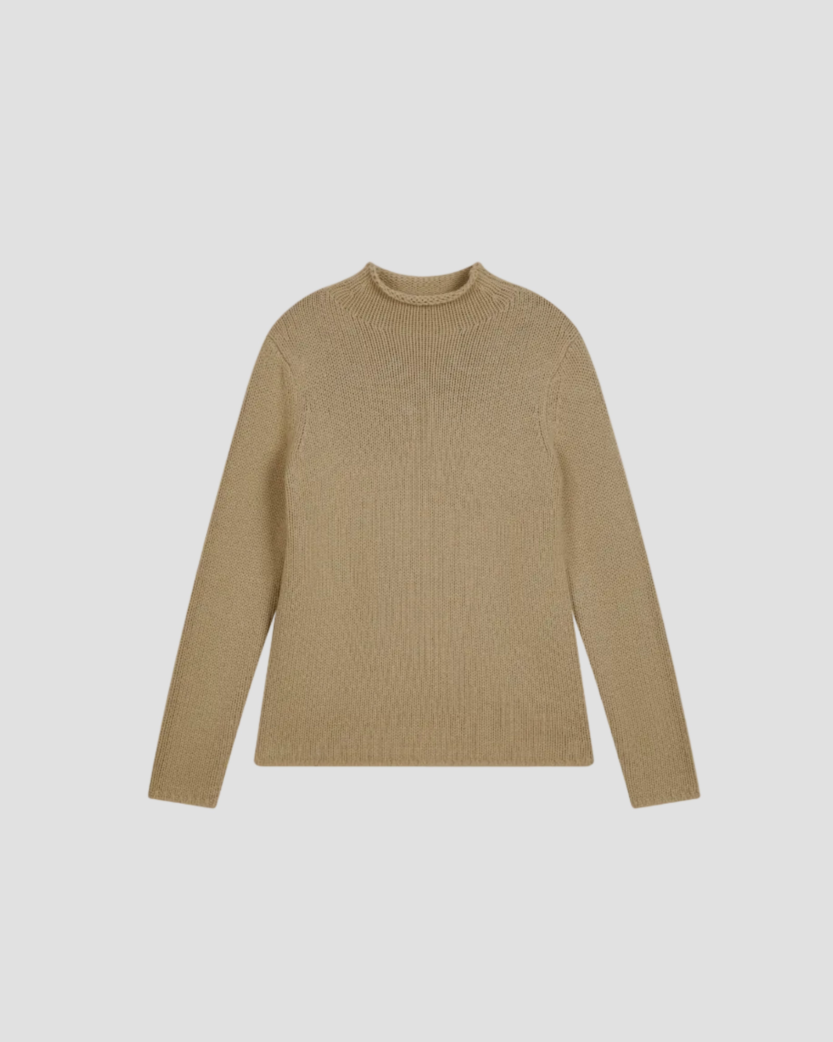 COTTON WOOL MOCK NECK